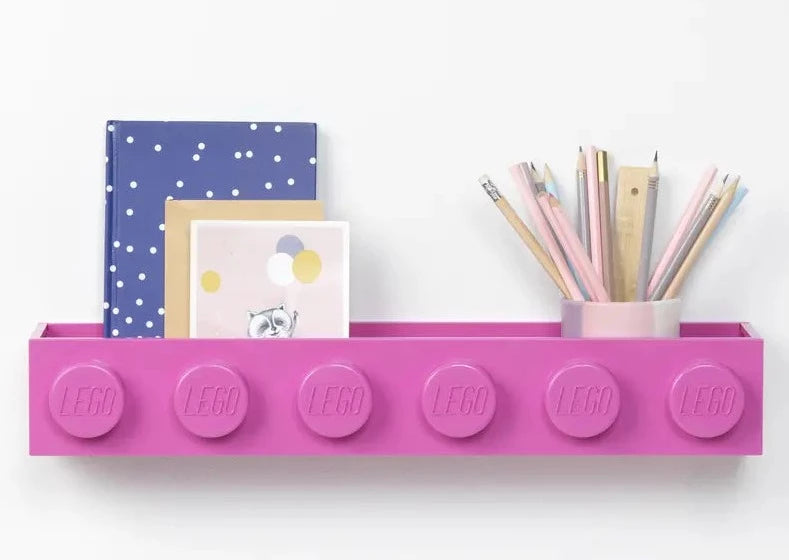 LEGO Bookshelf in Pink - 30% Off | Kids Room Decor, Toy Storage & Books Organizer for Playroom & Bedroom
