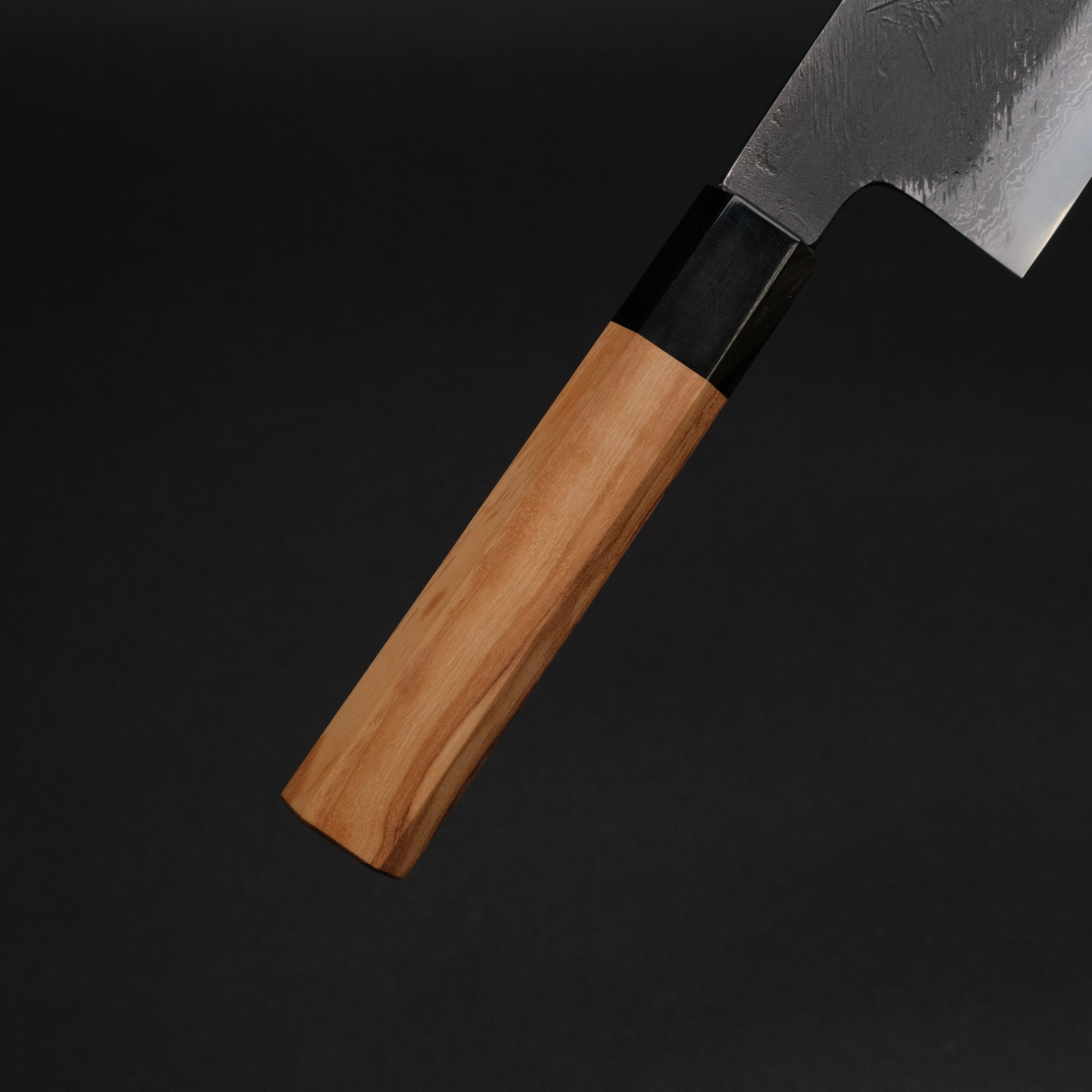 Premium Ajikataya White #2 Matsuba Damascus Nakiri Knife 180mm - Olive Wood & Buffalo Horn Handle - Japanese Vegetable Knife for Professional Chefs & Home Cooking - Perfect for Slicing, Dicing Vegetables & Herbs