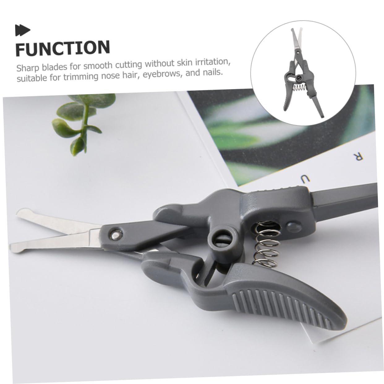 4-Piece Eyebrow & Beard Grooming Kit - Round Head Scissors for Eyebrows, Mustache, Nose Hair Trimming & Beauty Hair Removal | Perfect for Home & Salon Use