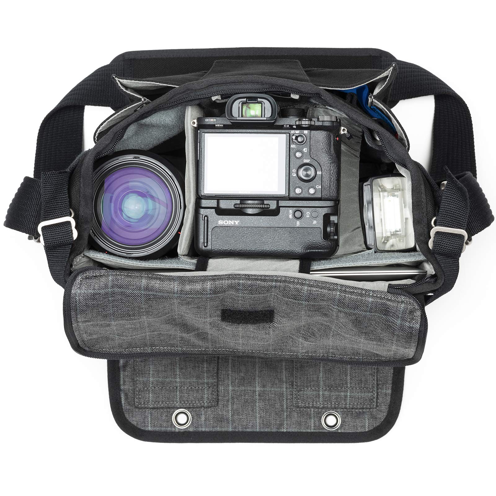 Think Tank Photo Retrospective 20 V2.0 Shoulder Messenger Bag for DSLR Cameras - Waterproof Black Camera Bag for Photographers - Perfect for Travel, Street & Wedding Photography