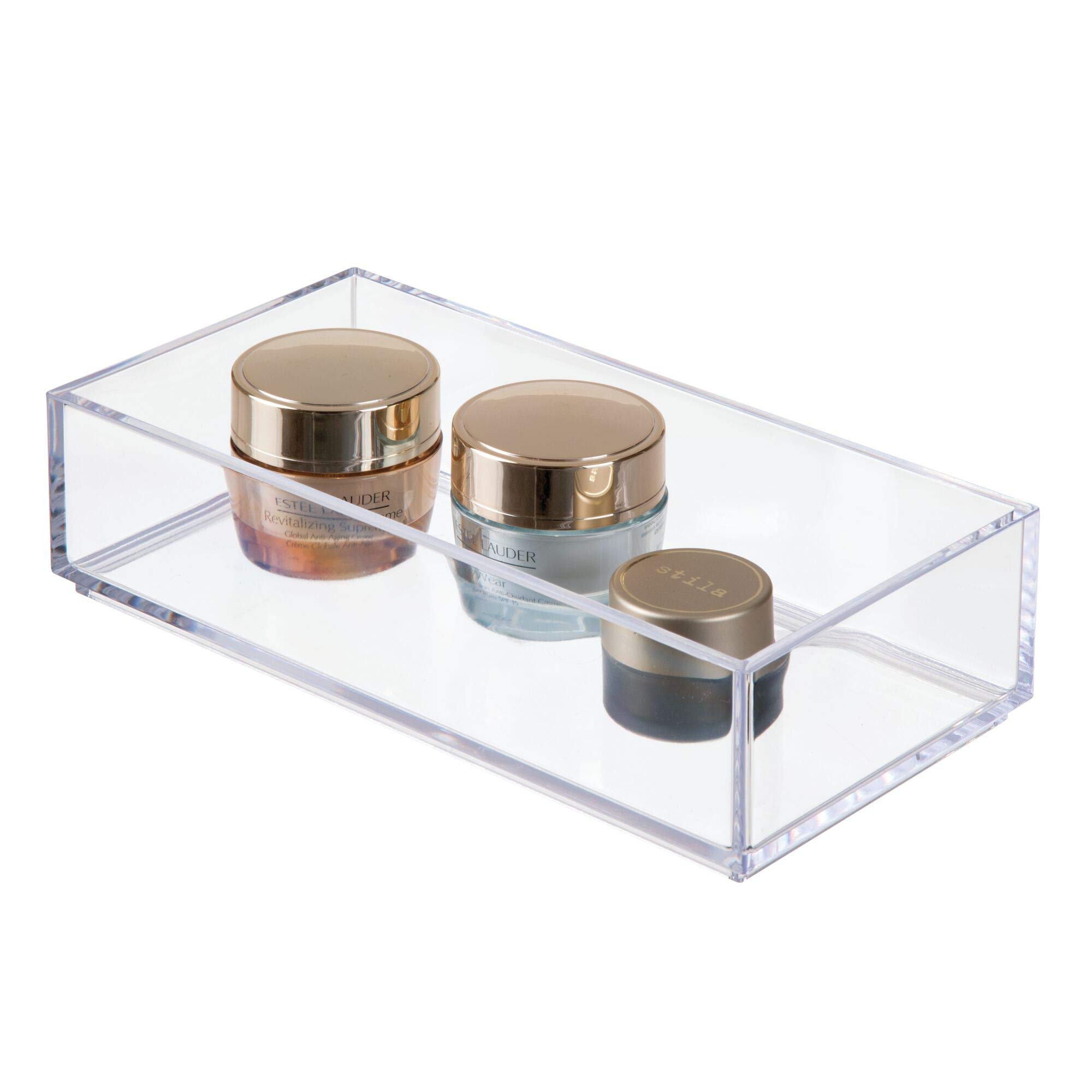 iDesign Clear Acrylic Vanity Tray Organizer - 4