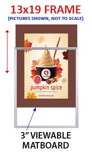 Premium Designer Beveled Slide-In Picture Frames 13x19 Inches - 3-Wide Matboard for Posters, Photos & Artwork | Perfect for Home Decor, Office Display & Gift Giving