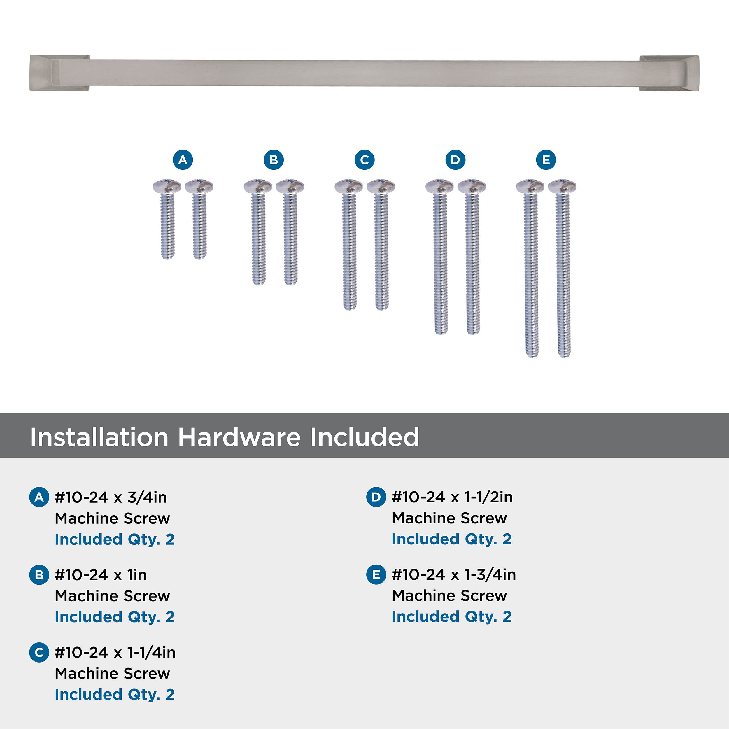 Amerock 12 Inch Satin Nickel Appliance Pull - 305mm Center to Center - Westerly Drawer Handle & Cabinet Hardware (1 Pack) - Perfect for Kitchen Cabinets, Bathroom Vanities & Furniture Upgrades