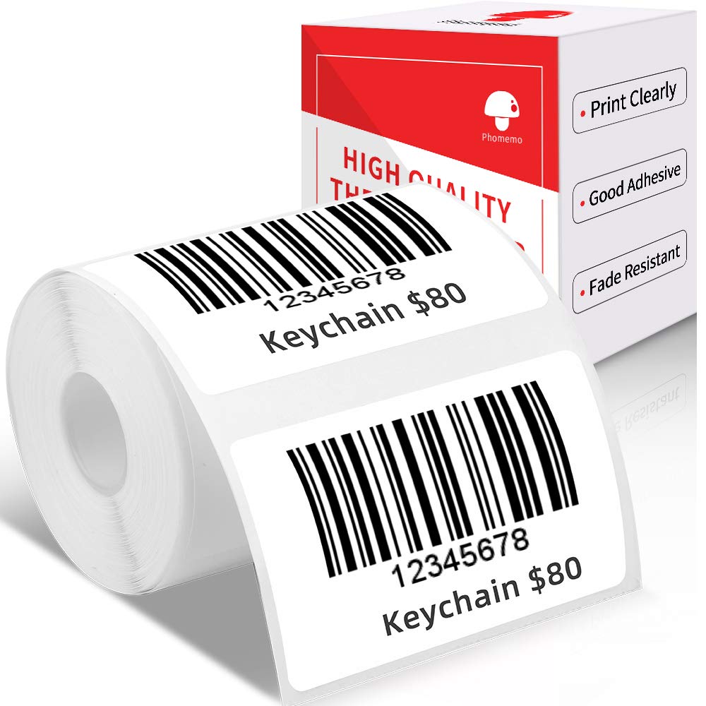 Phomemo M110 Label Printer Paper - 230 Self-Adhesive Thermal Sticker Rolls (1.96