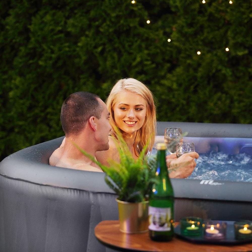 MSpa Tekapo 6-Person Inflatable Bubble Hot Tub with 130 Air Jets - Portable Outdoor Spa for Relaxation, Backyard, Patio, and Garden Use