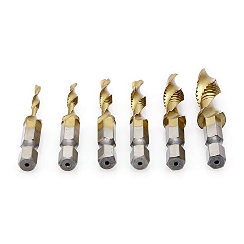 Premium Titanium Plated HSS Metric Tap Drill Bit Set (M3-M10) with Hex Shank - Perfect for Metalworking, Woodworking & DIY Home Improvement Projects