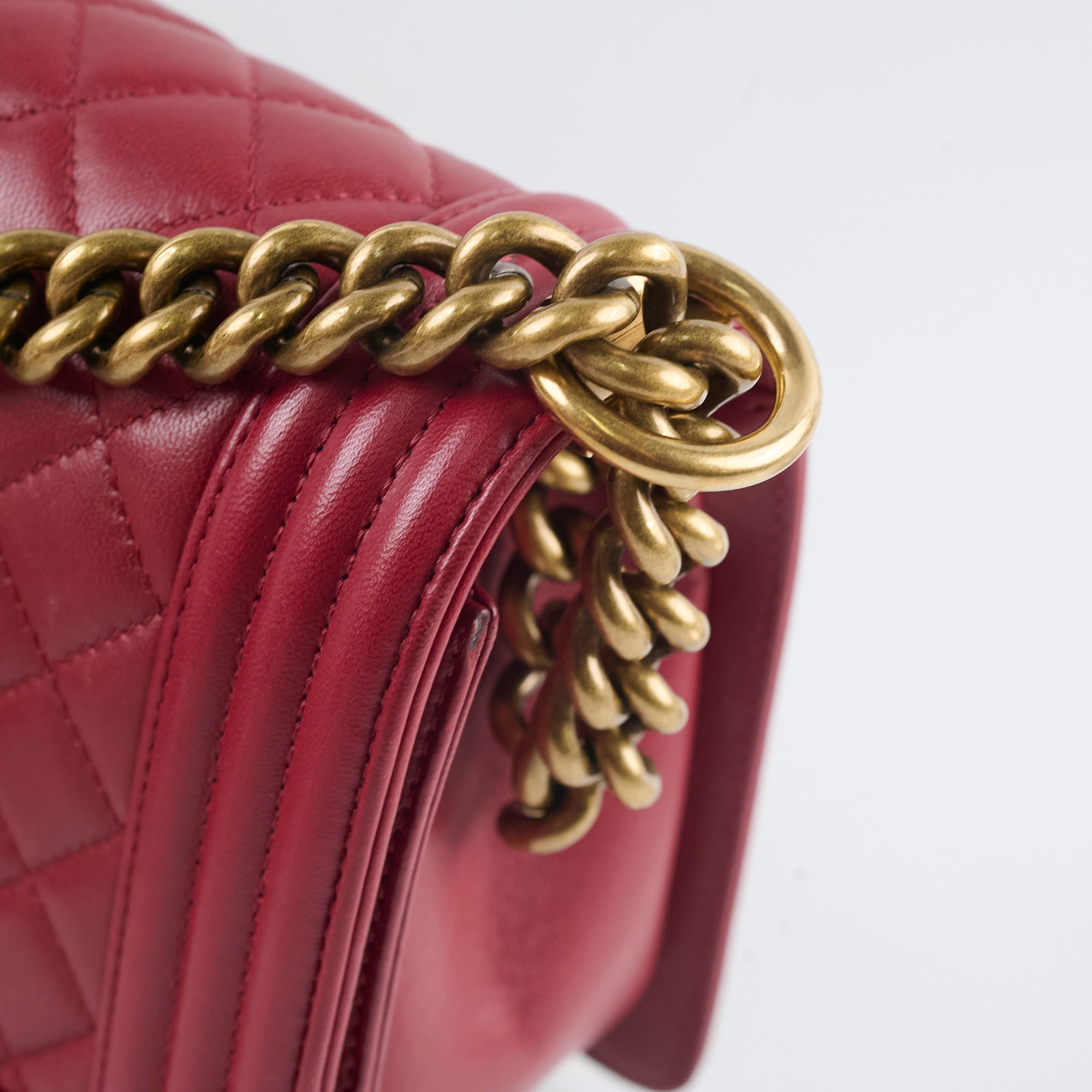 Chanel Old Medium Lambskin Leather Red Series 19 Flap Bag - Luxury Designer Handbag for Women, Perfect for Parties & Evening Events