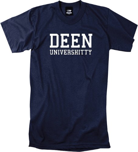 Deen Univershitty Navy Blue T-Shirt - Casual University Style