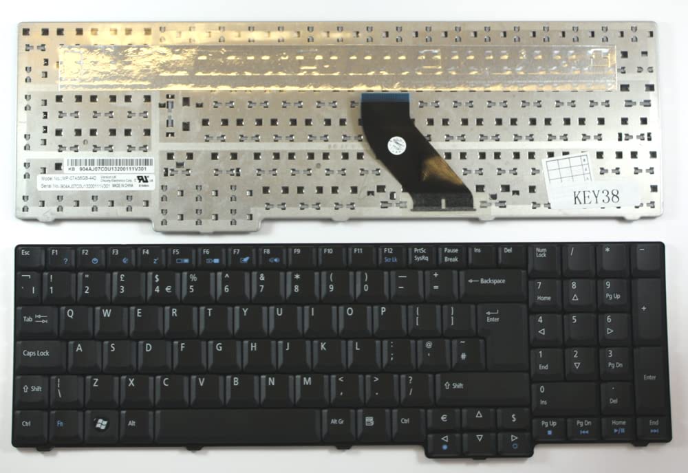 Acer Travelmate 7720-301G16Mn Replacement Laptop Keyboard - UK Layout, Black | Compatible with Acer Laptops | Perfect for Typing, Gaming & Office Work