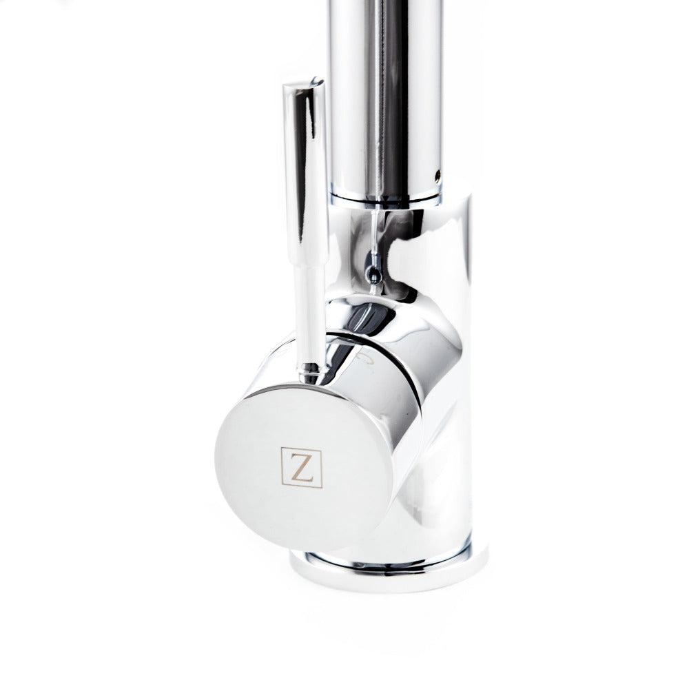 ZLINE Arthur Pull Down Single Handle Kitchen Faucet in Chrome - Modern High Arc Design for Easy Dishwashing & Food Prep (ATH KF CH)