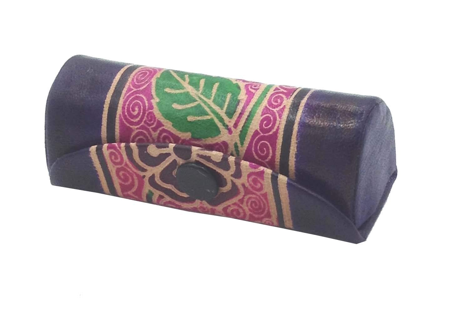 Elegant Leather Lipstick Case Holder with Mirror - Floral Design Jewelry Box for Single Lipstick, Perfect for Handbags & Crossbody Bags | Ideal Gift for Women, Makeup Organizer & Travel Essential
