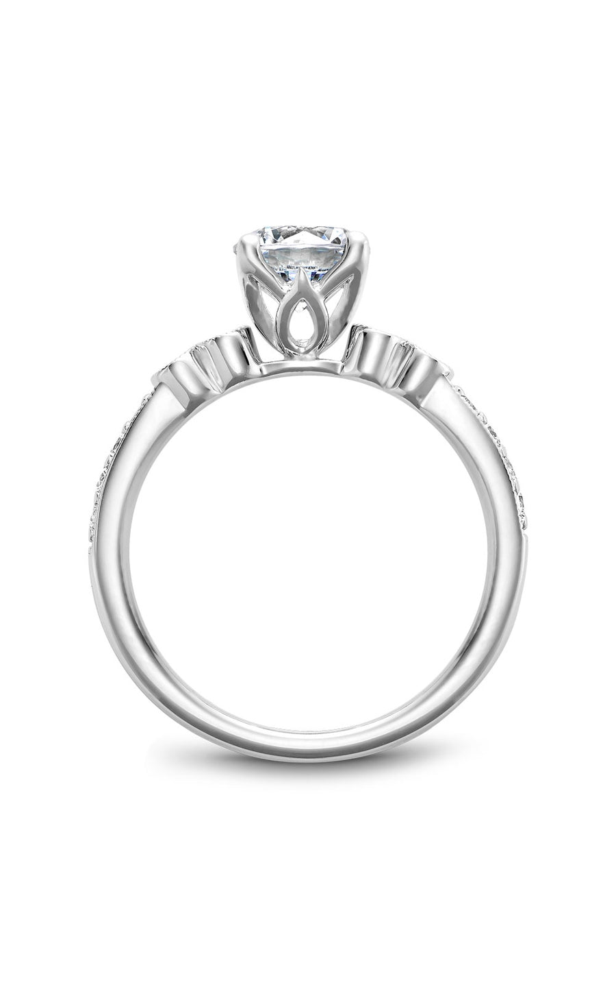 Noam Carver B193 01A Bridal Engagement Ring - 14K White Gold Diamond Wedding Ring for Women, Perfect for Proposals, Anniversaries & Special Occasions
