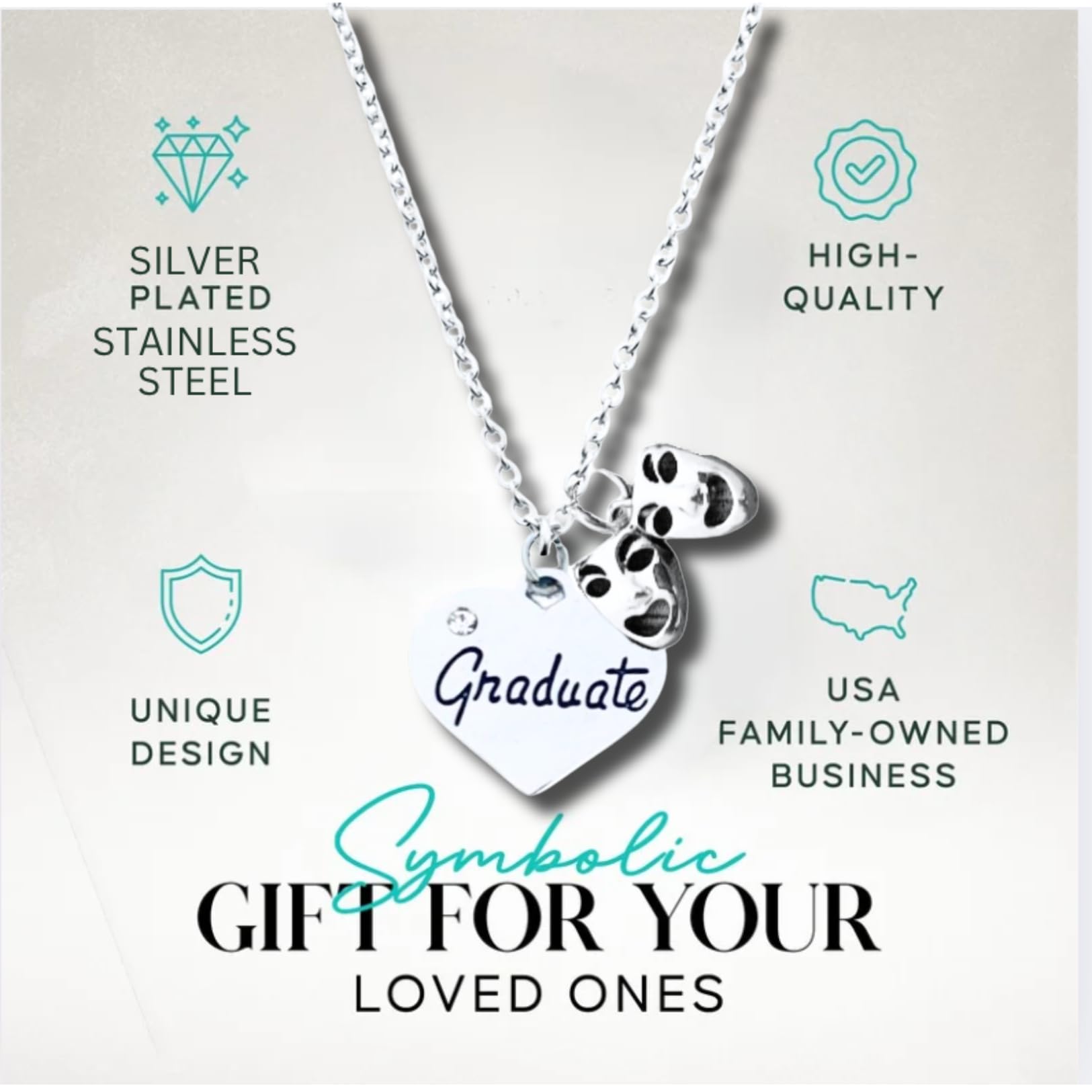2025 Graduation Necklace - Personalized Sports Themed Jewelry for Graduates, Class of 2025 Gift for Her/Him - Perfect for High School & College Graduation Ceremonies, Parties & Keepsakes