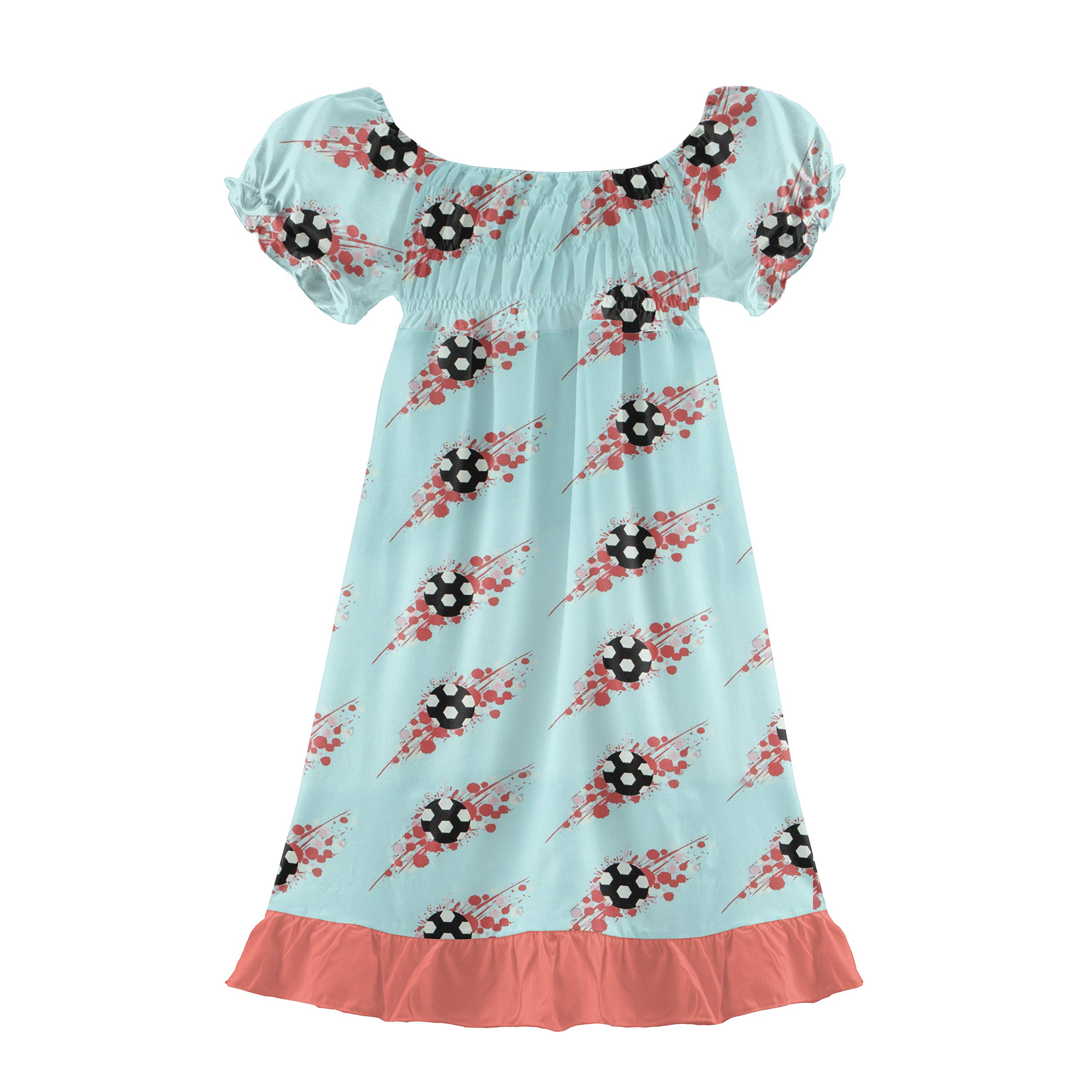 KicKee Pants Short Sleeve Gathered Dress for Girls | Unique Printed Summer & Spring Dresses | Perfect for Playdates, Beach Outings & Special Occasions