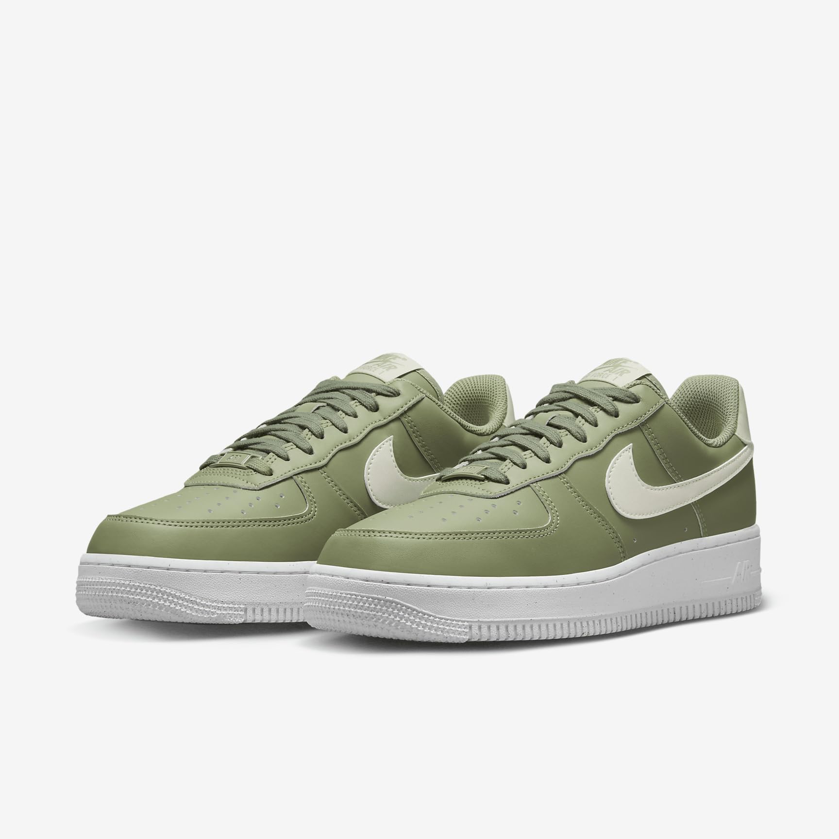 Nike Air Force 1 '07 Women's Shoes - Oil Green/White/Gum Medium Brown/Sea Glass (HF5062-386) | Size 6 | Casual Sneakers for Everyday Wear, Street Style & Athletic Fashion