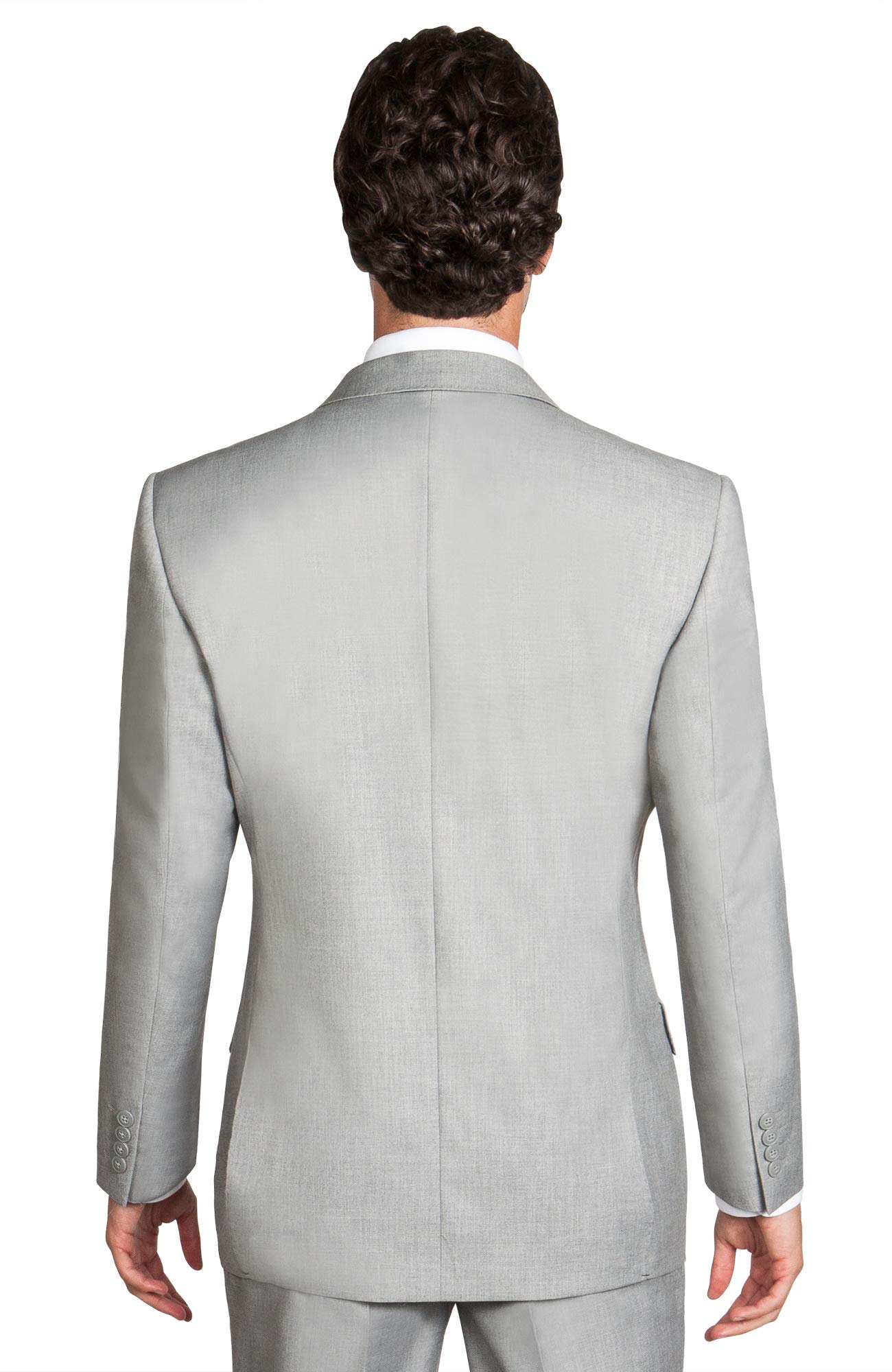 Modern Fit 2-Piece Italian Wool Suit for Men - Slim Fit Blazer & Dress Pants Set - Business Formal Attire for Weddings, Office & Special Occasions