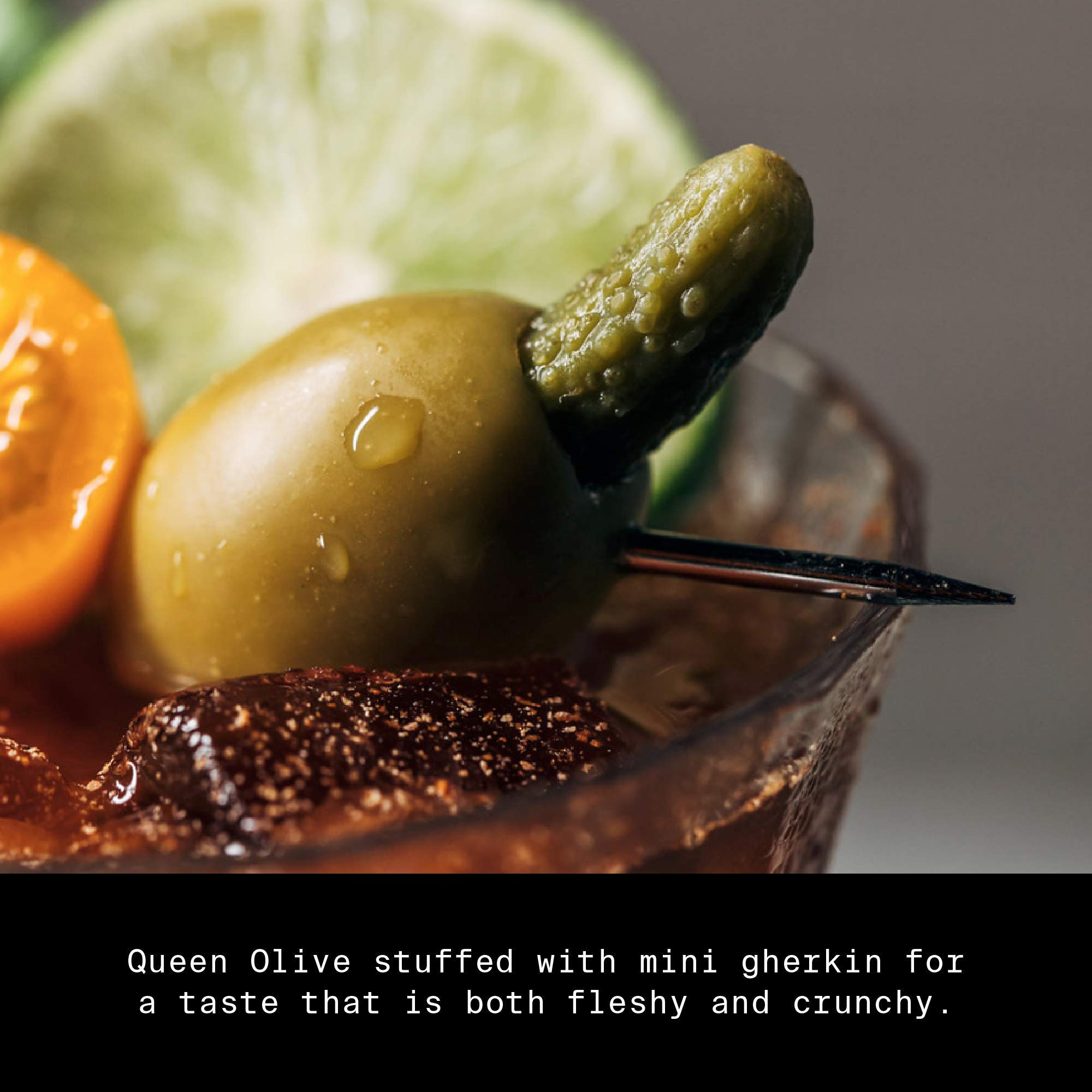 Filthy Cocktail Garnish - Pickle Stuffed Olives (8.5 Oz Jar, 12 Count) | Premium Bar Accessories for Martinis, Bloody Marys & Charcuterie Boards
