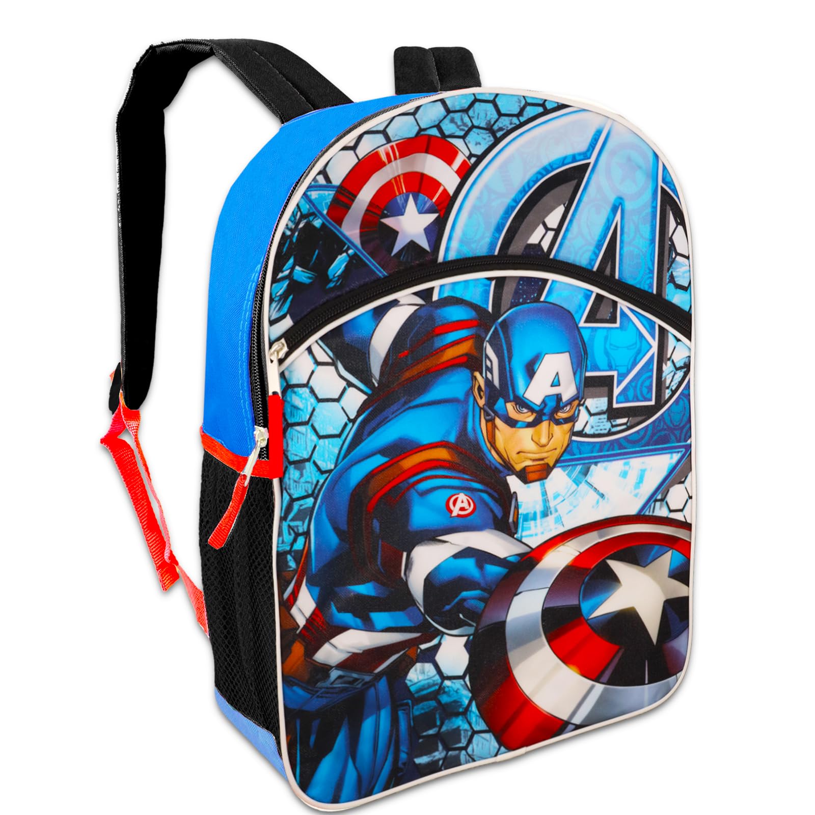 Marvel Captain America Backpack and Lunch Box Set for Kids - 16
