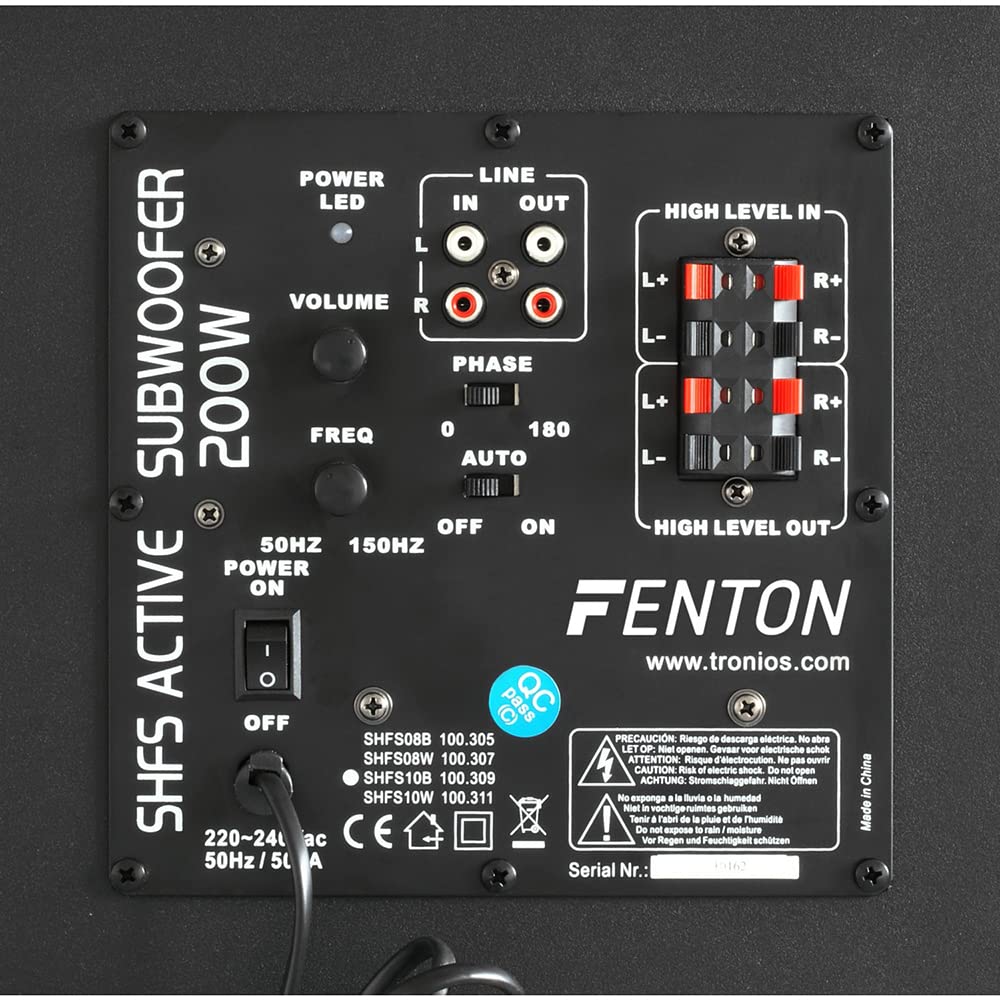Fenton 5.1 Channel Black Home Theater Speaker System with Powerful Bass - Immersive Surround Sound for Movies, Music & Gaming | Easy Setup Hi-Fi Audio System | Perfect for Living Room, Home Cinema & Gaming Setup