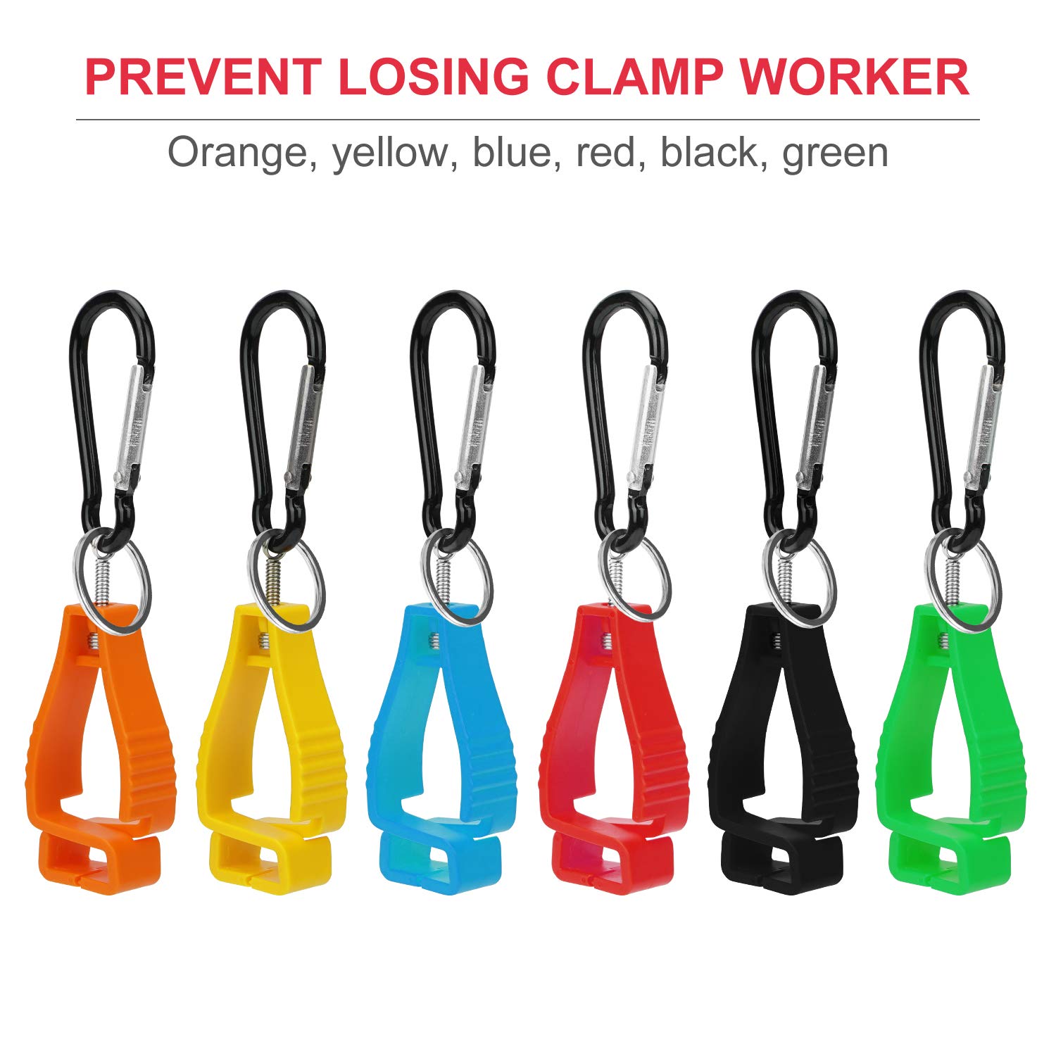 4-Pack Durable Glove Clips for Work - Heavy Duty Glove Holders for Construction, Gardening & Outdoor Activities - Keep Gloves Organized on Belts or Tool Bags