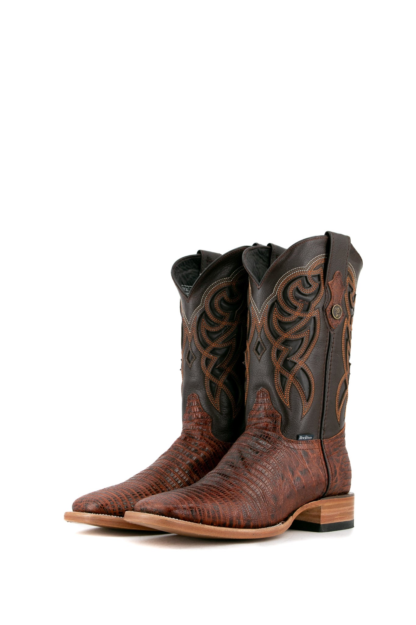 Lizard Square Toe Cowboy Boots for Men - Genuine Exotic Leather Western Boots with Comfortable Fit - Perfect for Rodeo, Country Dancing & Outdoor Adventures