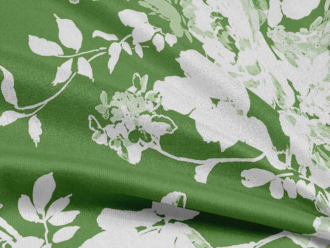 Premium Rayon Green Floral Printed Fabric by The Yard - 56 Inch Wide for DIY Clothing, Dresses, Skirts & Home Decor Sewing Projects | Soft, Lightweight & Easy to Sew