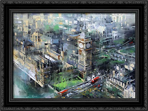 Canvas Art in a Black Ornate Wood Frame