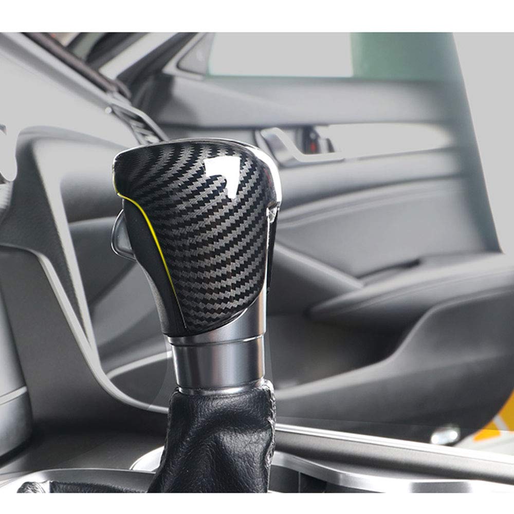 Premium ABS Carbon Fiber Gear Shift Knob Cover for Honda Accord 2018-2022 - Auto Transmission Interior Trim & Protection Accessory - Sleek Black Carbon Finish - Perfect for Car Enthusiasts & Daily Commuters