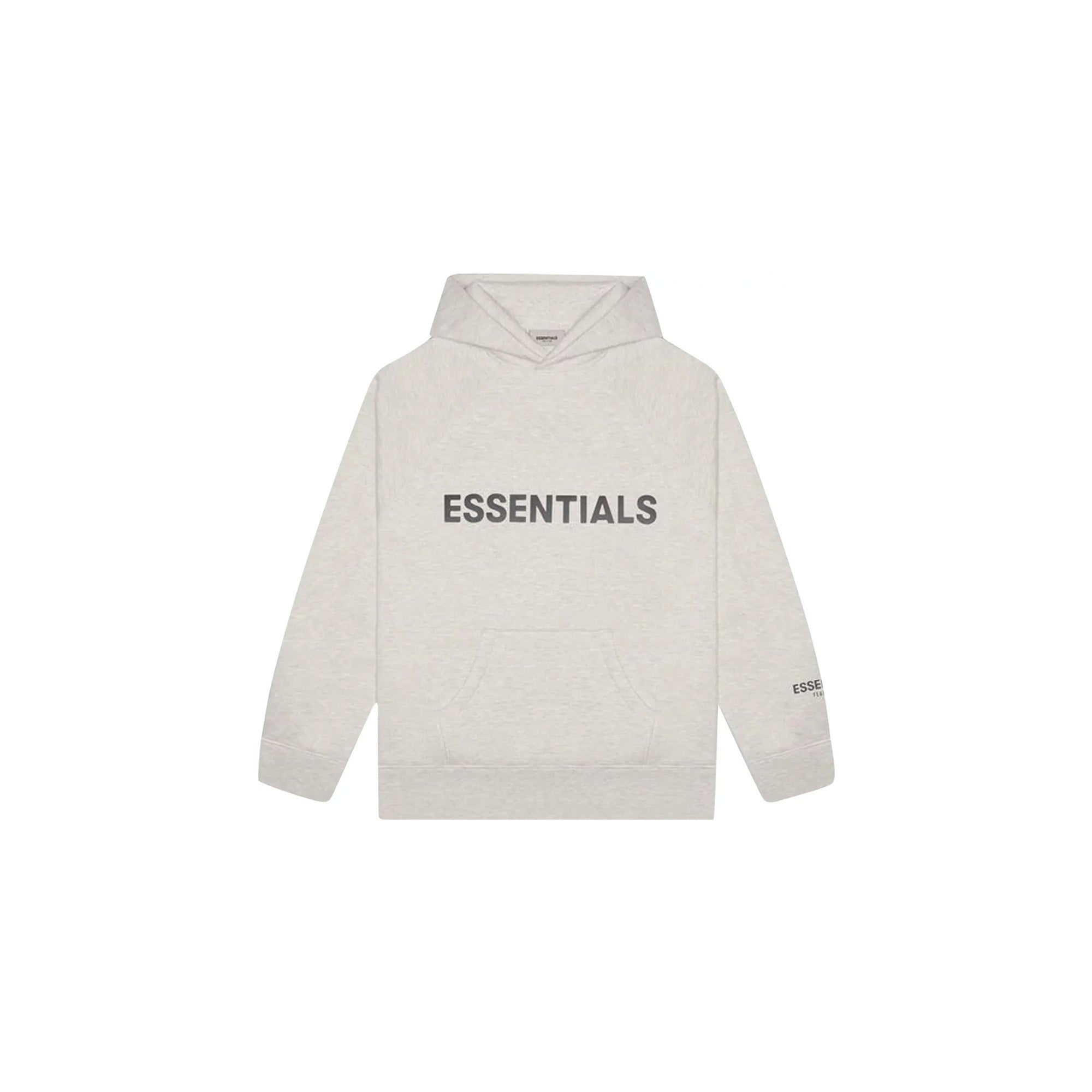 Fear of God Essentials 3D Silicon Applique Pullover Hoodie - Light Heather Oatmeal | Men's Streetwear Fashion Hooded Sweatshirt | Perfect for Casual Outfits & Urban Street Style