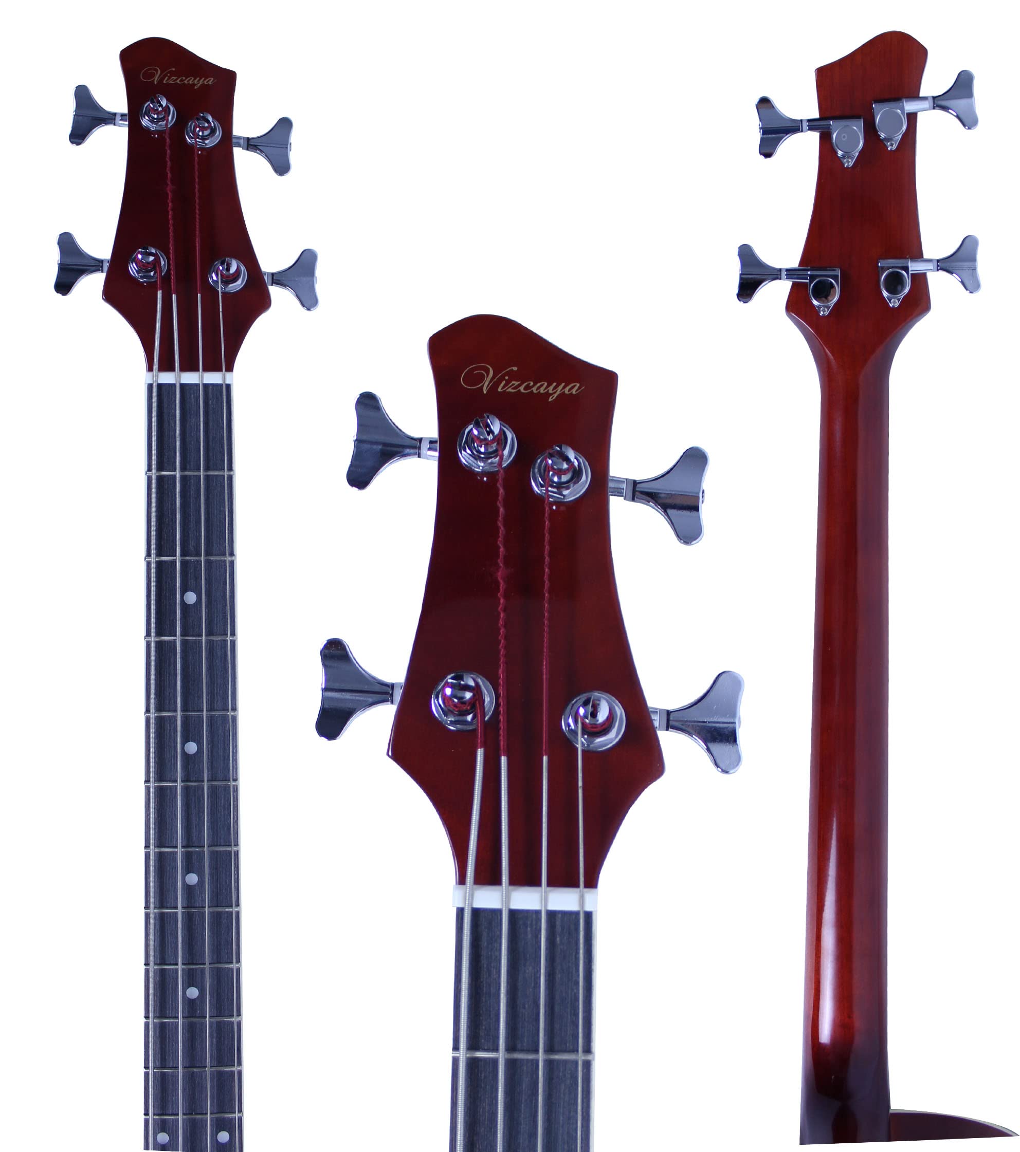 YMC 4-String Cutaway Acoustic-Electric Bass Guitar with 4-Band EQ, Adjustable Truss Rod, Gig Bag, Strap & Picks - Sunburst Finish | Perfect for Live Performances, Studio Recording & Practice Sessions