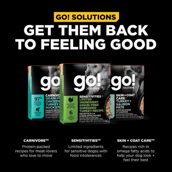 Go! Solutions Sensitivities Limited Ingredient Grain Free Shredded Turkey Recipe Wet Dog Food for Sensitive Stomachs - 12.5oz Can - Perfect for Dogs with Food Allergies & Digestive Issues