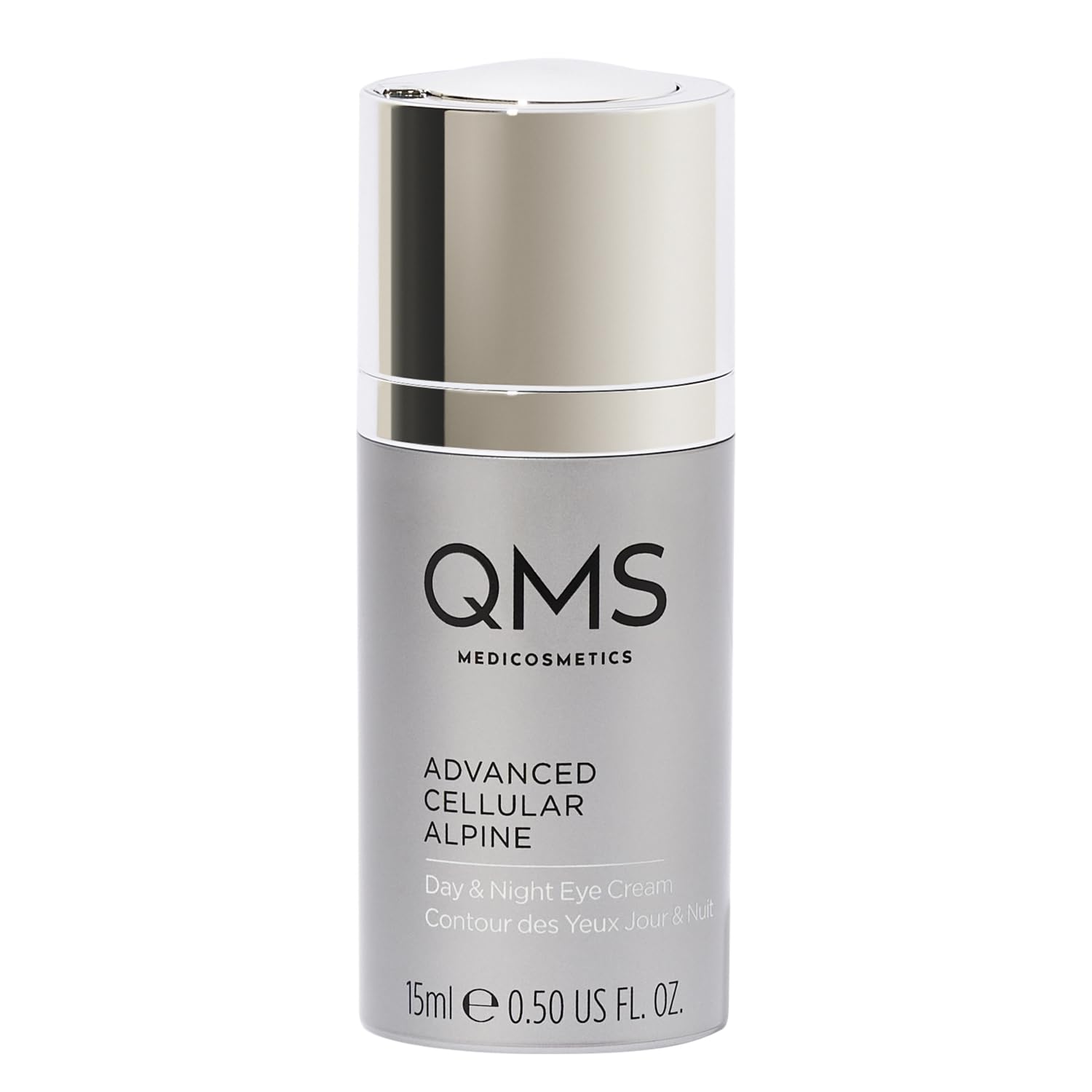 QMS Medicosmetics Advanced Cellular Alpine Day & Night Eye Cream - Dark Circle & Puffiness Treatment, Anti-Aging for Fine Lines, Wrinkles & Crow's Feet - 0.5 oz - Perfect for Morning & Night Skincare Routine