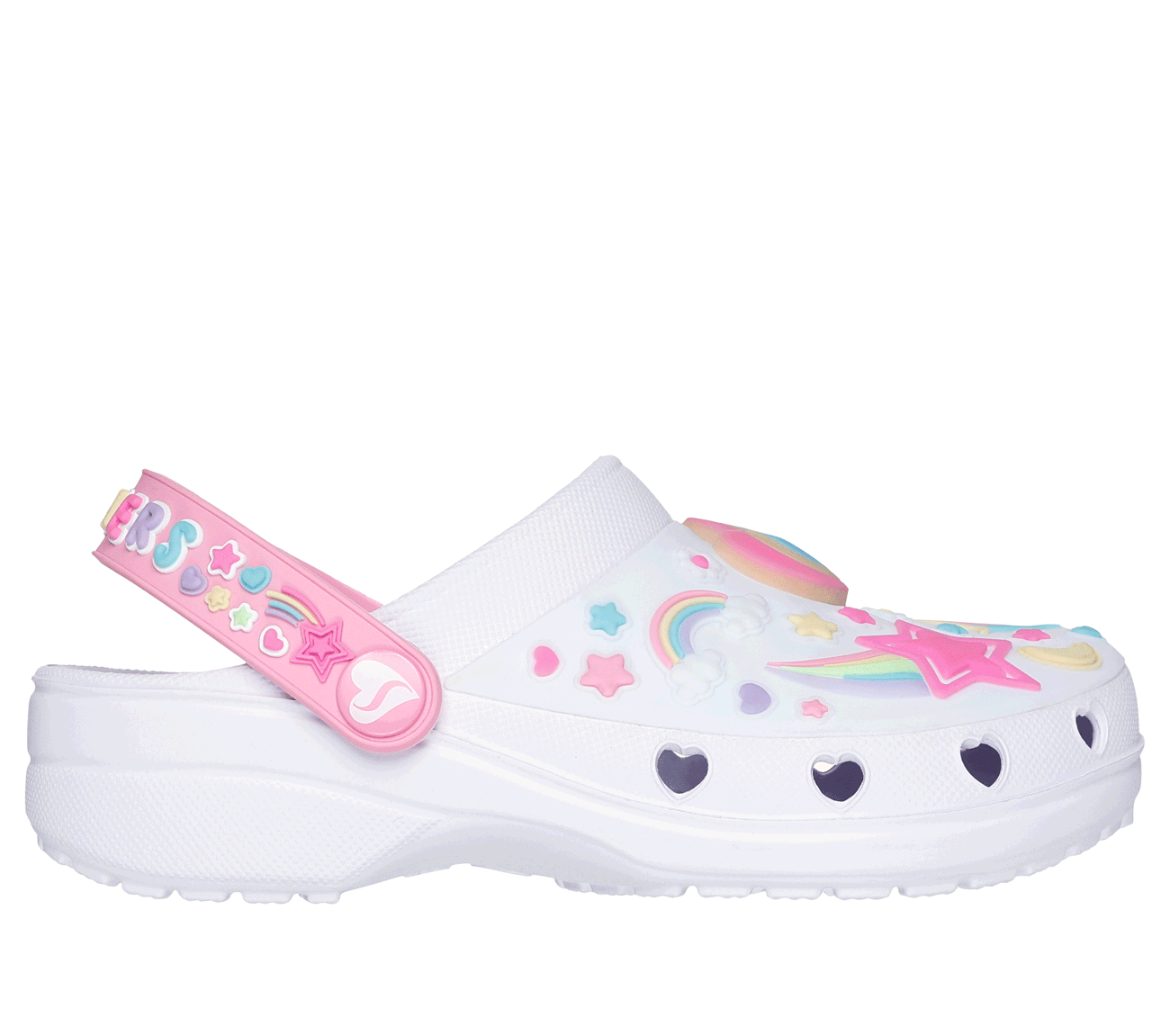 Skechers Light Pink Heart Charmer Foamies Kids Sandals - Comfortable & Cute Girls' Summer Shoes for Beach, Pool & Outdoor Play