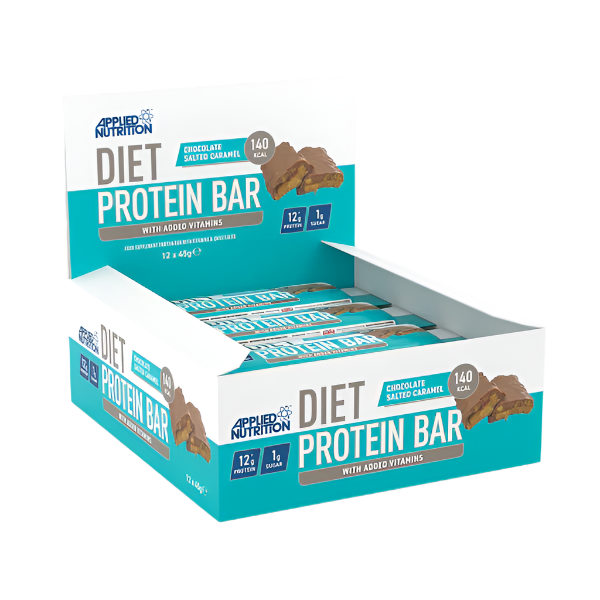 Applied Nutrition Diet Protein Bar - 12 Pack, 45g Each | Low Calorie, High Protein Snack for Weight Loss & Muscle Recovery | Perfect for Gym, Work & On-the-Go Nutrition