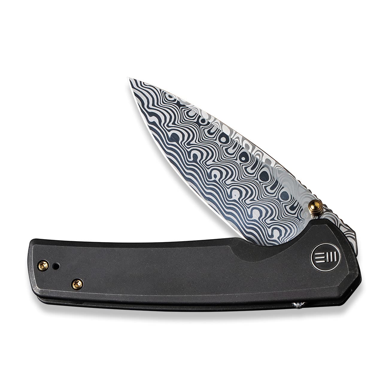 WE Knife WE21014CDS1 Subjugator Framelock Folding Knife - Black Titanium Handle, Premium EDC Pocket Knife for Outdoor Camping, Hiking & Survival Gear