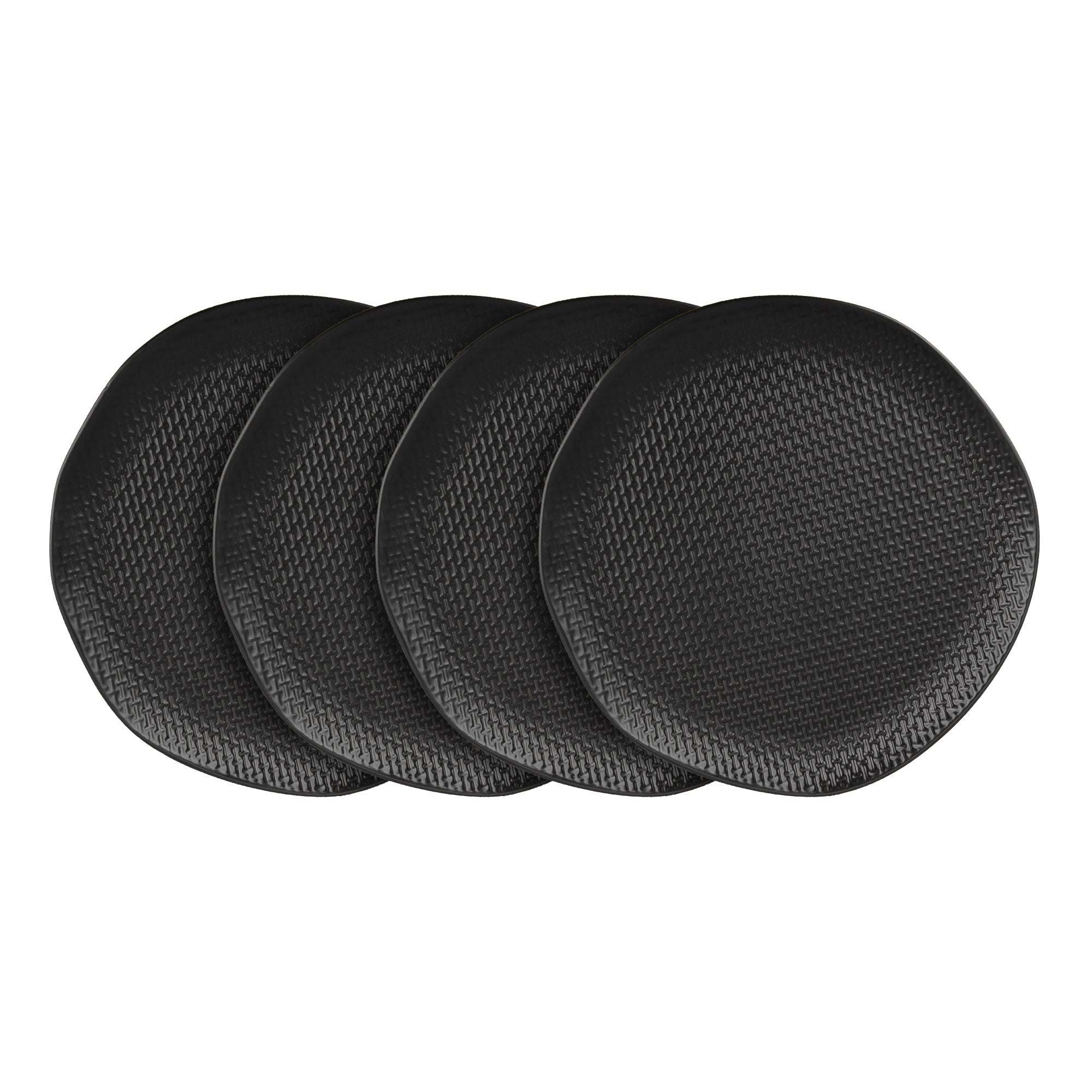Premium Stoneware Dinner Plates - 10.5 Inch Black Ceramic Plates for Dining, Restaurant & Home Use - Elegant & Durable Dishware for Everyday Meals, Parties & Special Occasions