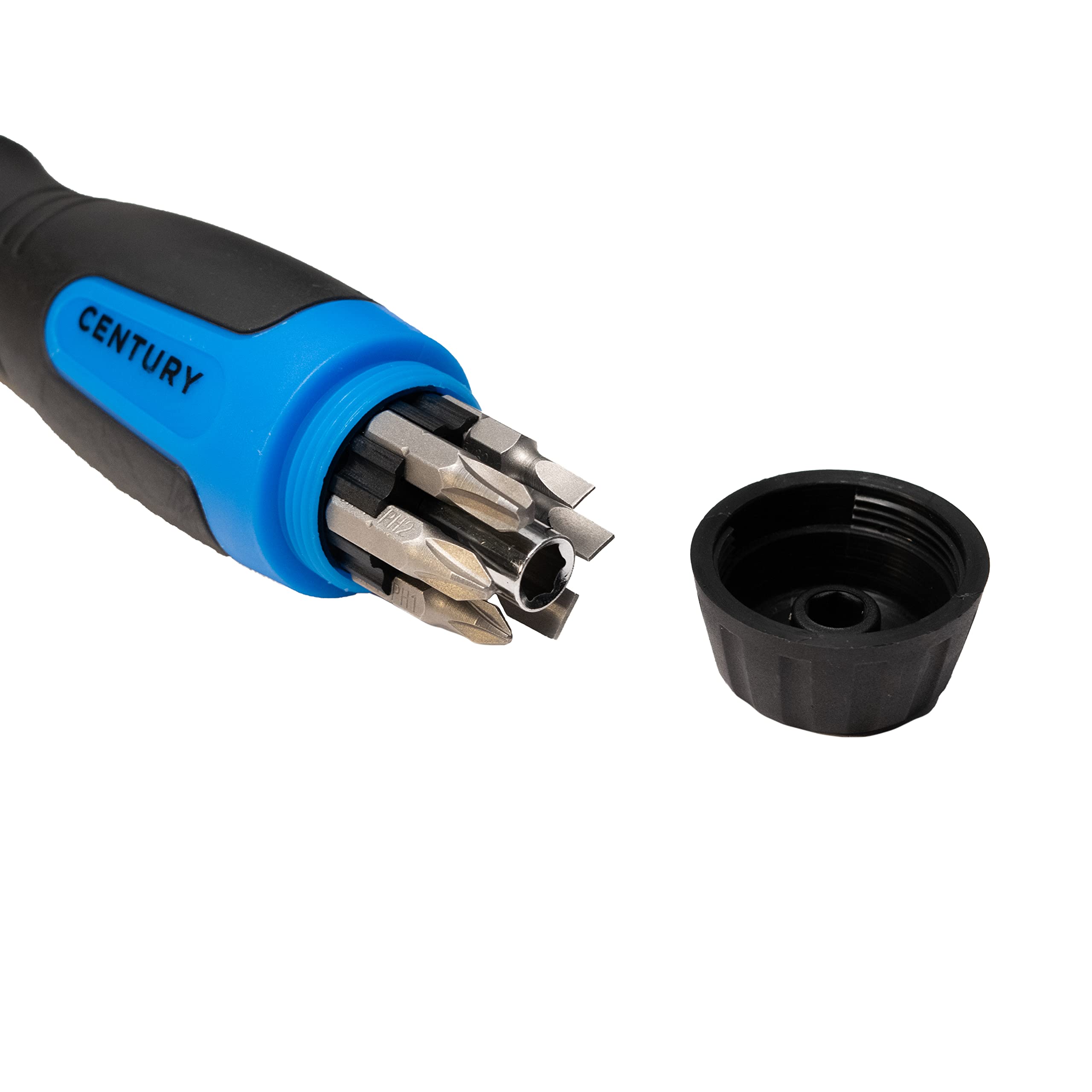Century Drill & Tool 68908 7-Piece Screwdriver & Bit Set - Professional Screwdriver Kit for Home Repair, DIY Projects & Electronics Maintenance