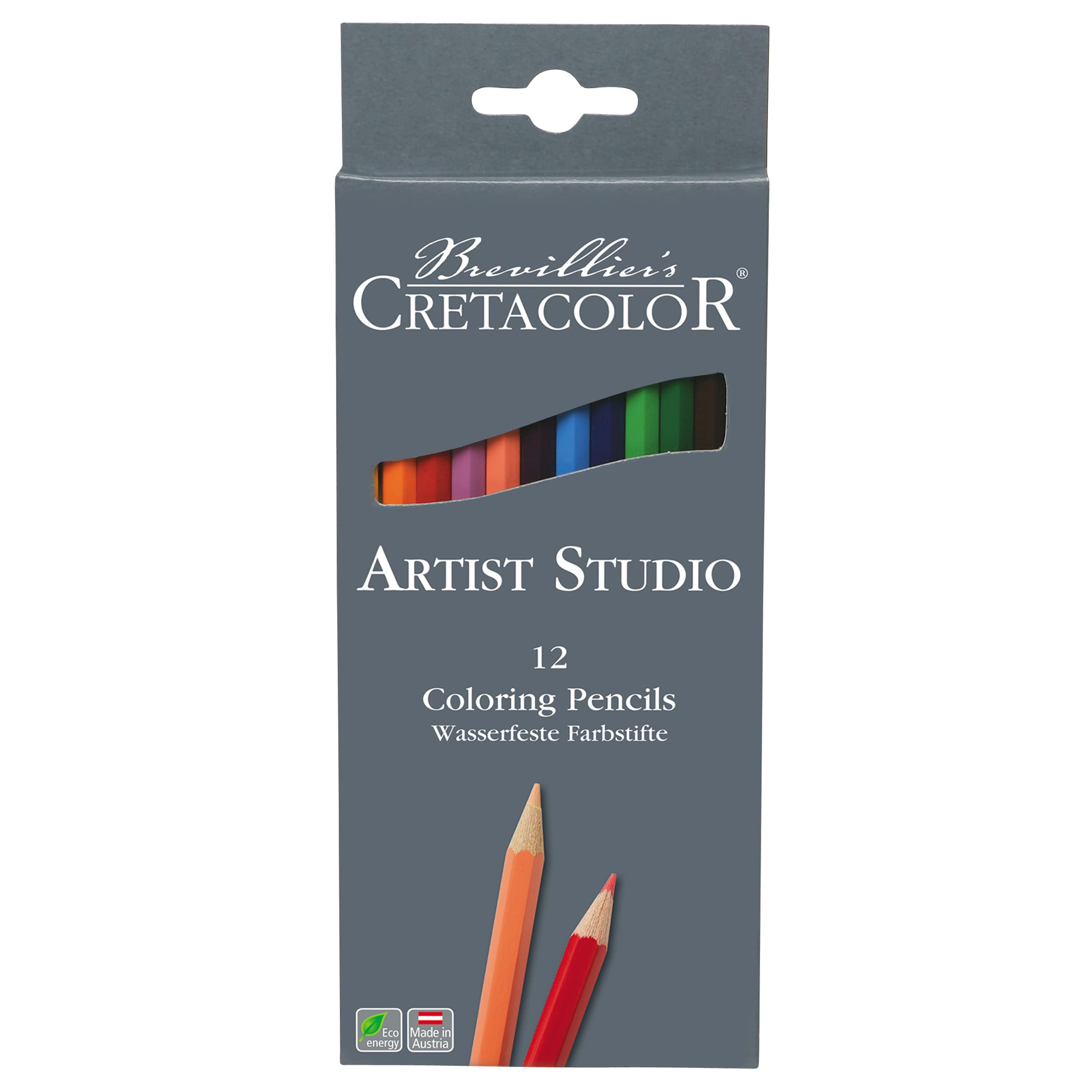 Cretacolor Artist Studio 12-Colors Professional Coloring Pencil Set for Drawing, Sketching & Adult Coloring Books | Premium Art Supplies for Artists & Beginners