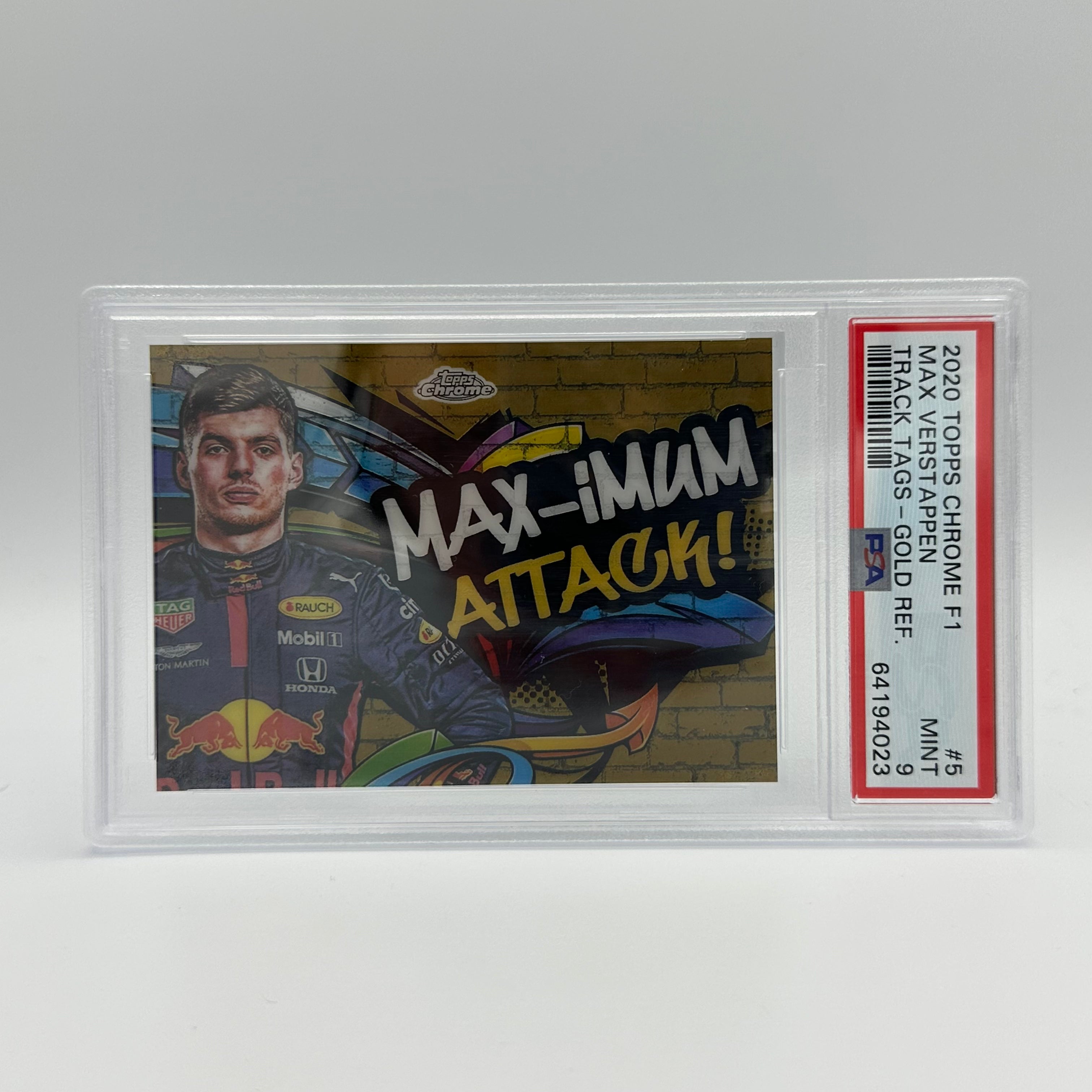 PSA 9 47/50 Max Verstappen #5 Gold Refractor Racing Card - Perfect for Collectors, Sports Memorabilia Fans & F1 Enthusiasts