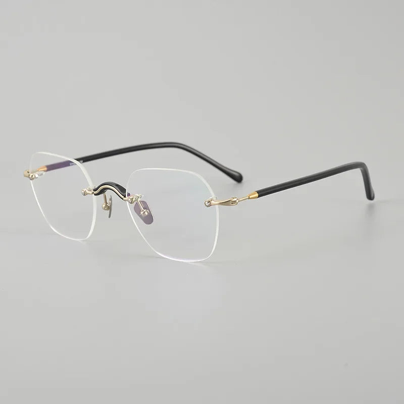 Aror Women's Rimless Flat Top Square Titanium Eyeglasses 49122 - Lightweight & Durable Titanium Frame for Everyday Wear, Office, and Reading Glasses
