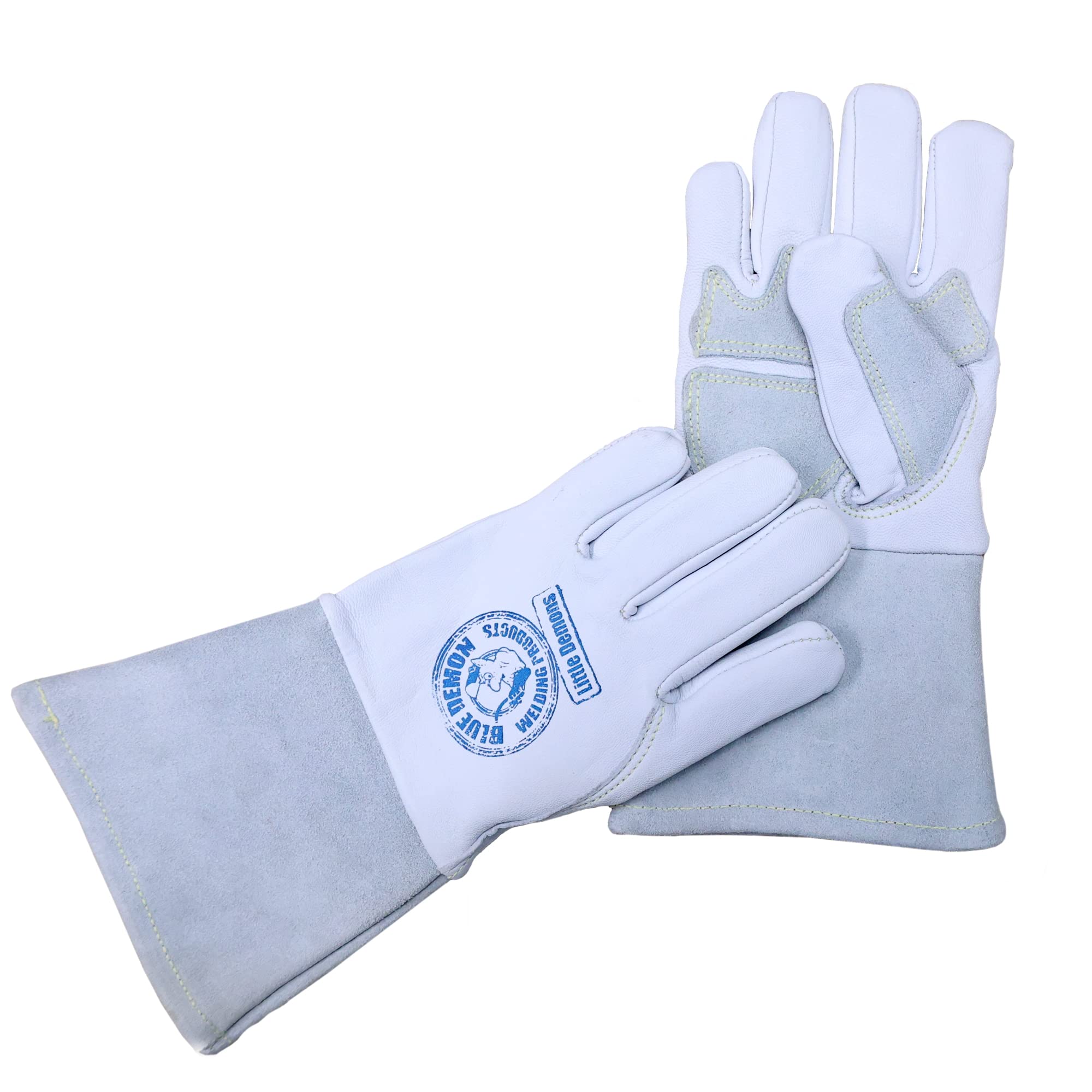 Blue Demon MIG Welding Gloves for Kids - Heat Resistant Small Hand Protection for MIG & Stick Welding - Ideal for Youth Welding Projects & DIY Metalwork