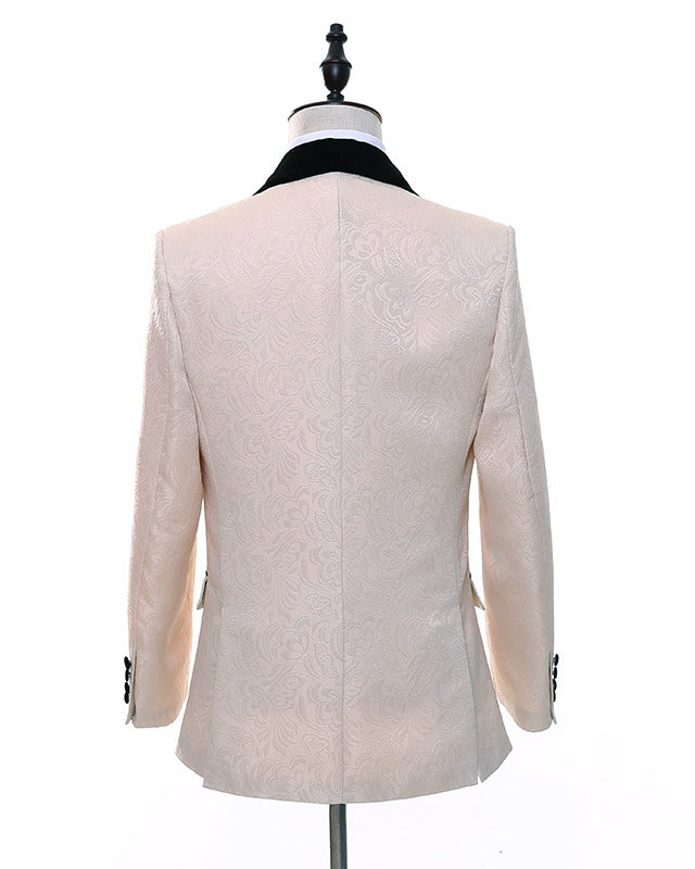 Beige Shawl Lapel Groom Blazer Suit for Men - Formal Prom Tuxedo WX124 | Wedding, Evening Gala & Special Occasion Attire