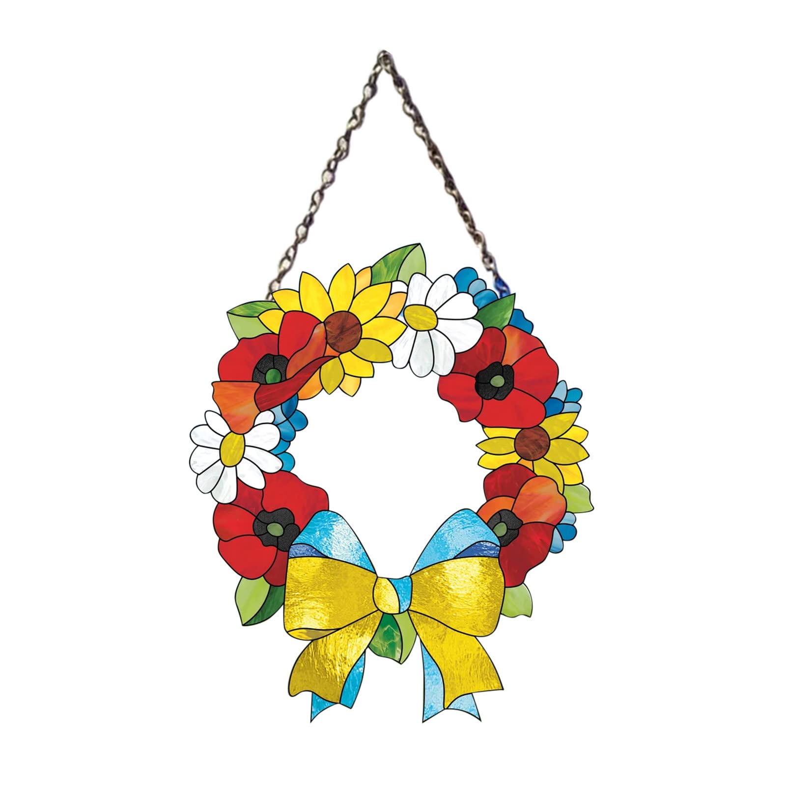 Ukrainian Acrylic Window Sun Catcher - Colorful Handmade Acrylic Hanging Decoration for Home, Office & Garden (F Size) | Perfect for Window Decor, Gift Giving & Boho Style Interiors