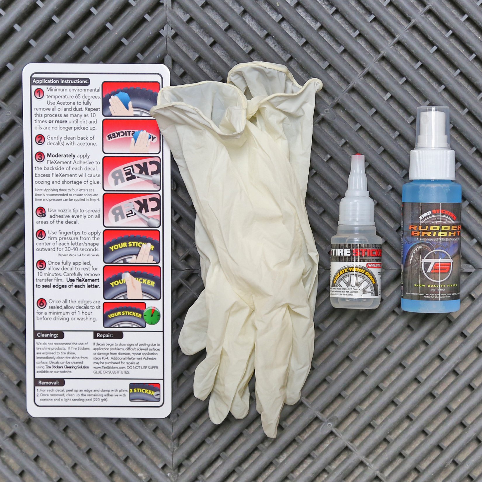 SpeedHunters DIY Permanent Rubber Tire Lettering Kit - White 1.50