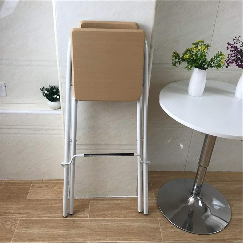 27/29 Inch Wood & Metal Folding Bar Stool with Backrest - 220 lbs Capacity Home Pub Chair in 7 Colors - Perfect for Kitchen Islands, Countertops & Outdoor Entertaining