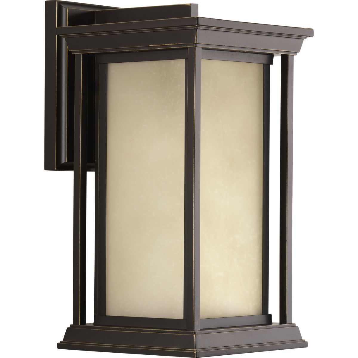 Endicott Collection One Light Medium Wall Lantern - Outdoor Lighting Fixture for Porch, Patio & Garden - Weather Resistant Black Metal Sconce with Clear Glass Shade