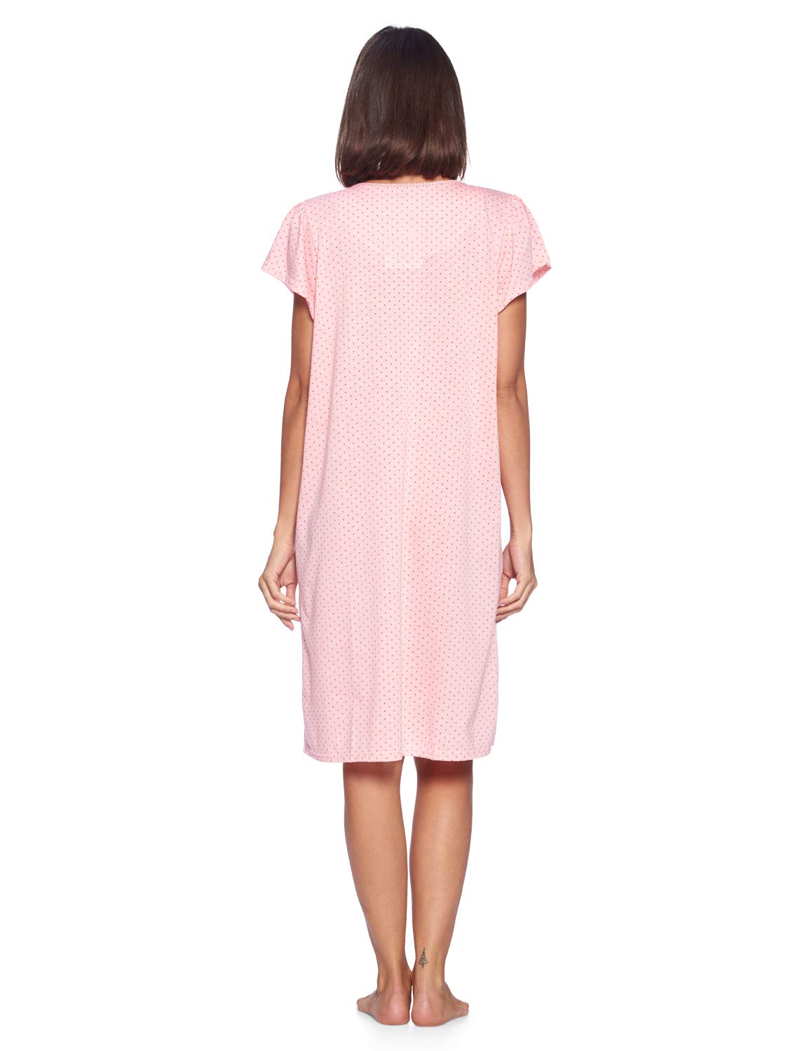 Women's Floral Short Sleeve Nightgown - Soft Casual Sleepwear for Comfortable Nights | Perfect for Summer Bedtime & Lounge Wear