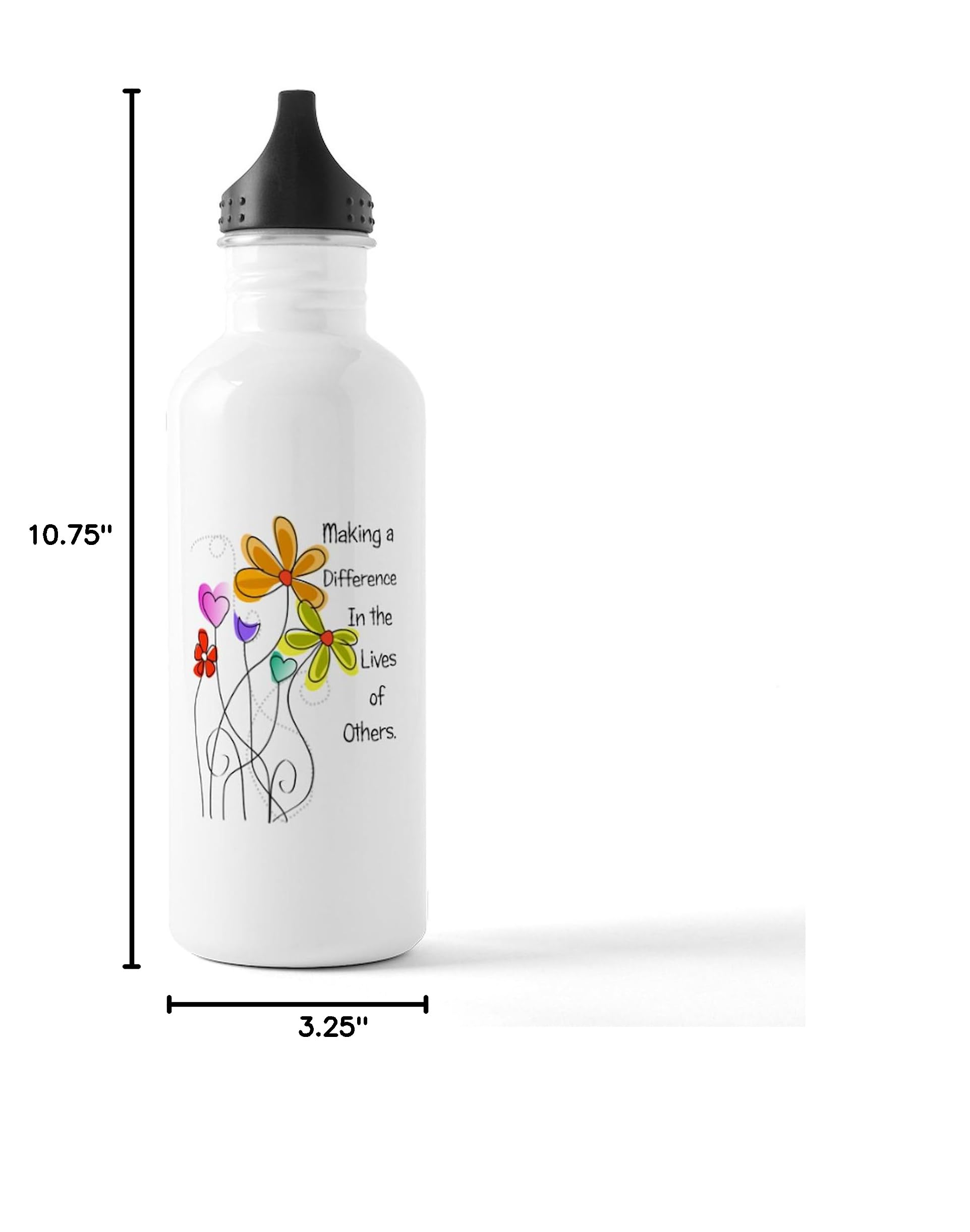 CafePress Caregiver 1.0L (34 oz) Stainless Steel Water Bottle - Durable & Insulated for Home, Office, and Outdoor Use