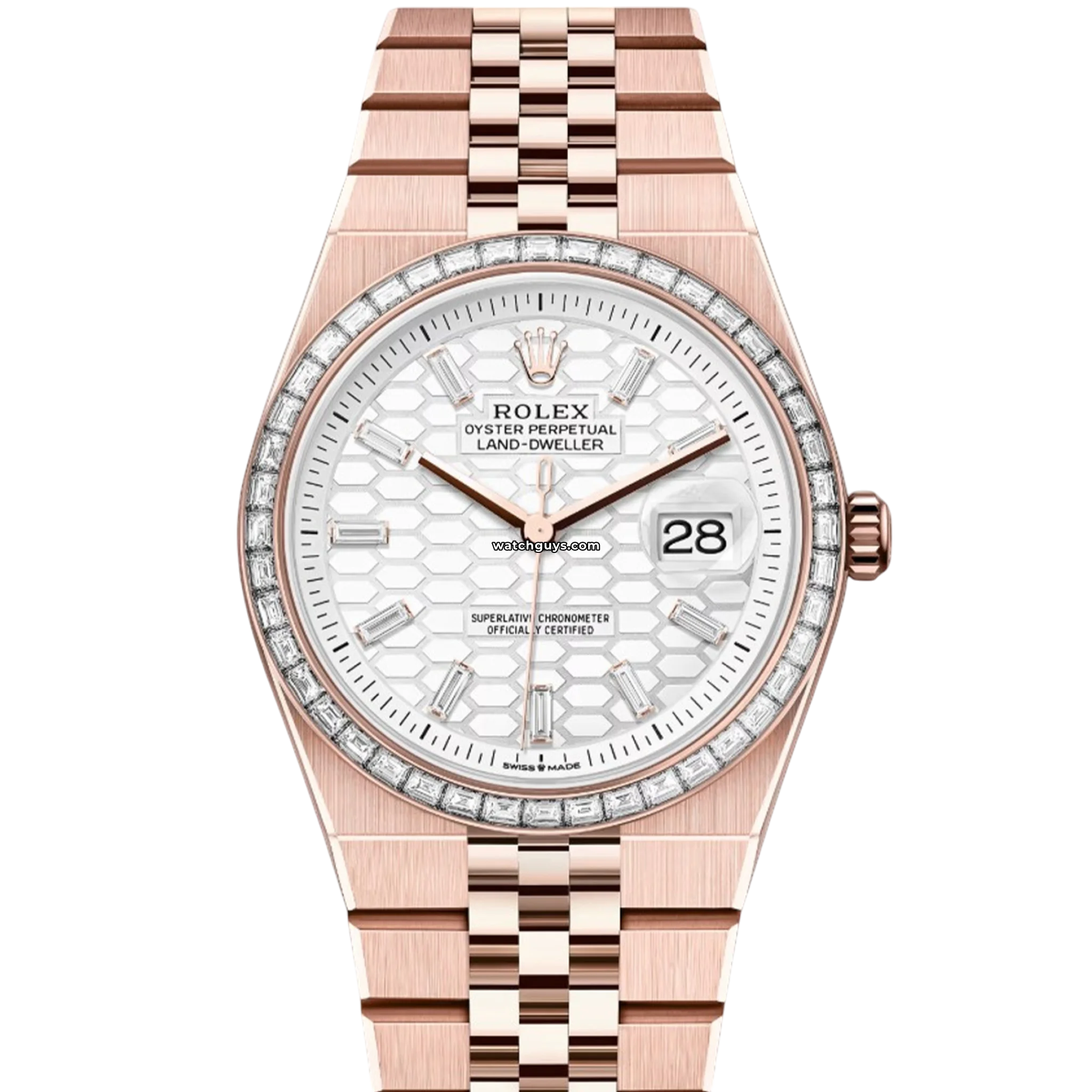 Rolex Datejust 36mm 127285TBR White Honeycomb Dial Jubilee Bracelet - Luxury Watch for Men, Perfect for Business, Formal Events & Gifting