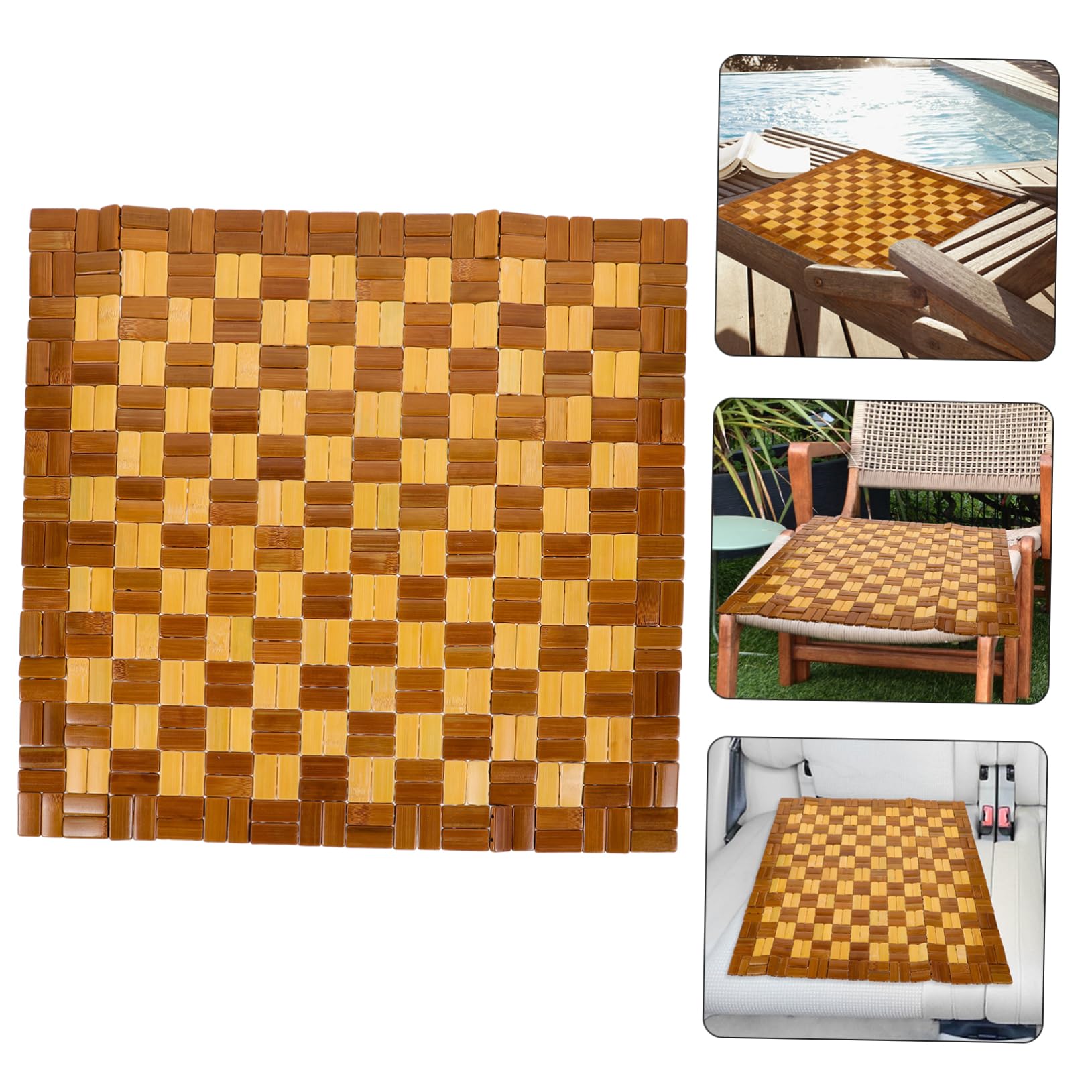 Breathable Bamboo Seat Cushion - Portable Cooling Mat for Outdoor & Indoor Use - Comfortable Sitting Pad for Adults, Kids, Camping, Picnics & Office Chairs